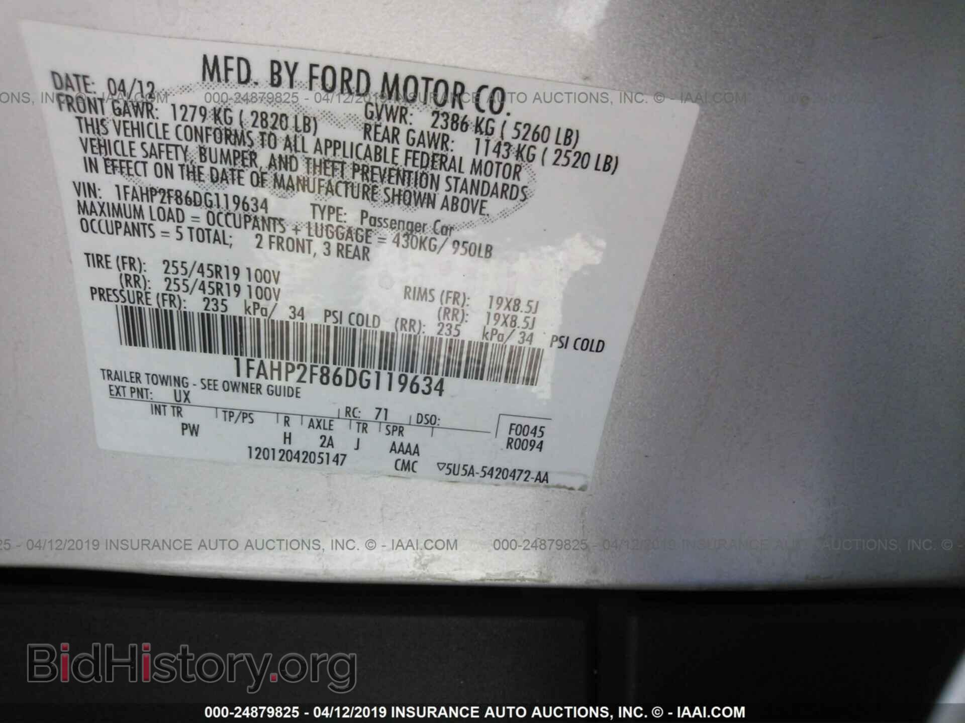 2013 FORD TAURUS - VIN: 1FAHP2F86DG119634 - Photo 9