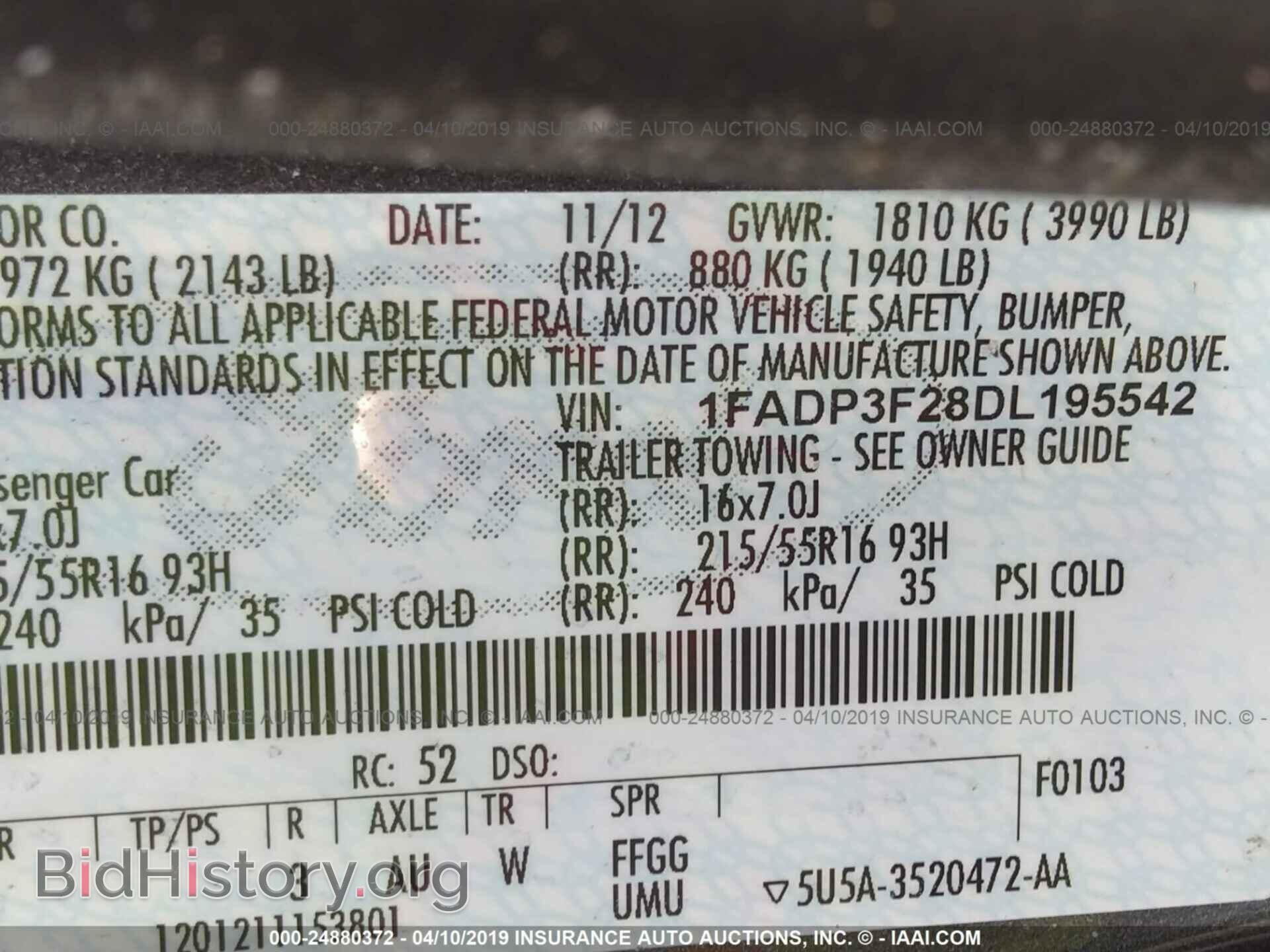 2013 FORD FOCUS - VIN: 1FADP3F28DL195542 - Photo 9