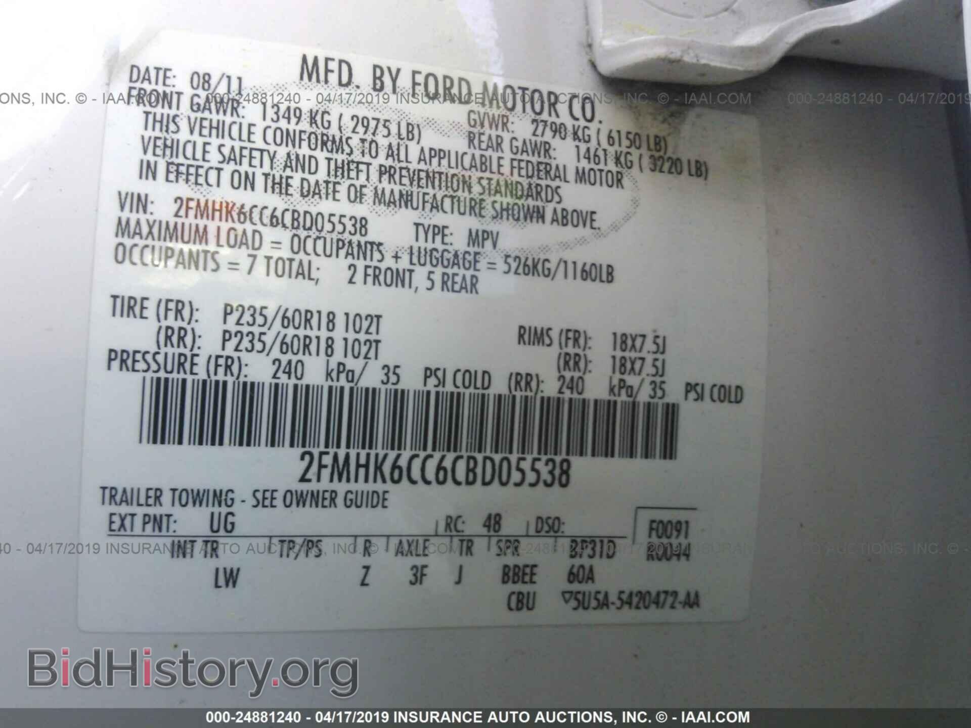 2012 FORD FLEX - VIN: 2FMHK6CC6CBD05538 - Photo 9