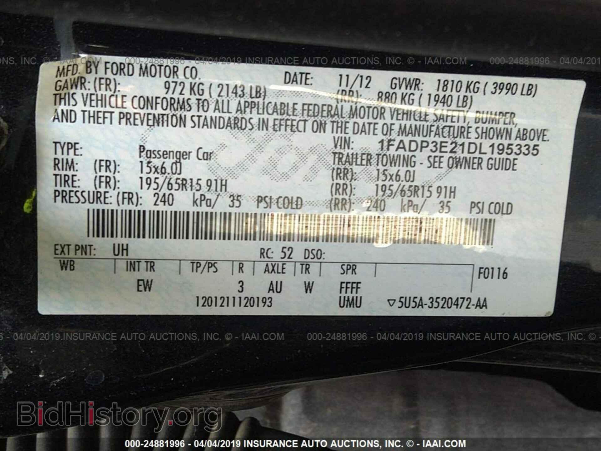2013 FORD FOCUS - VIN: 1FADP3E21DL195335 - Photo 9