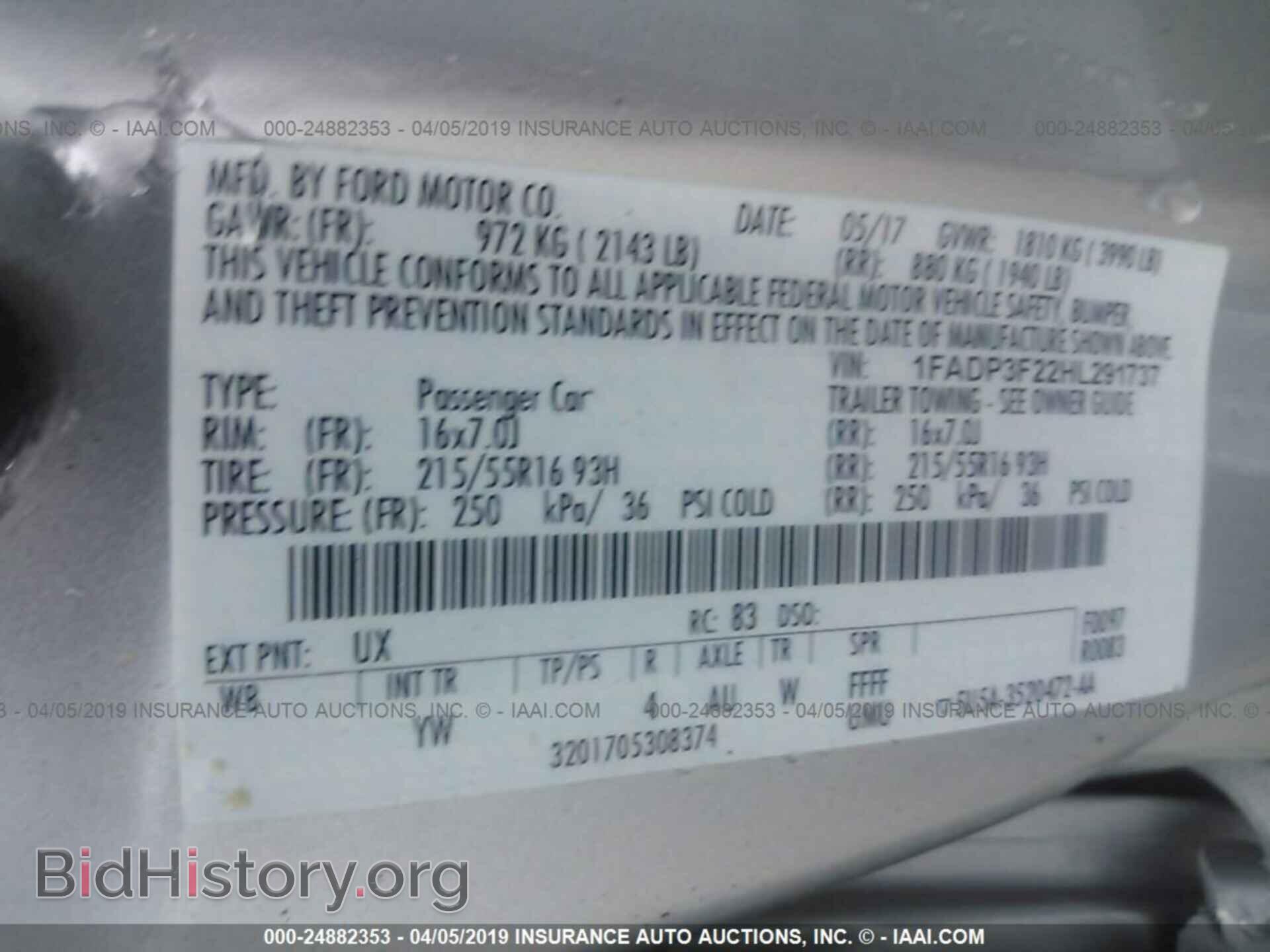 2017 FORD FOCUS - VIN: 1FADP3F22HL291737 - Photo 9