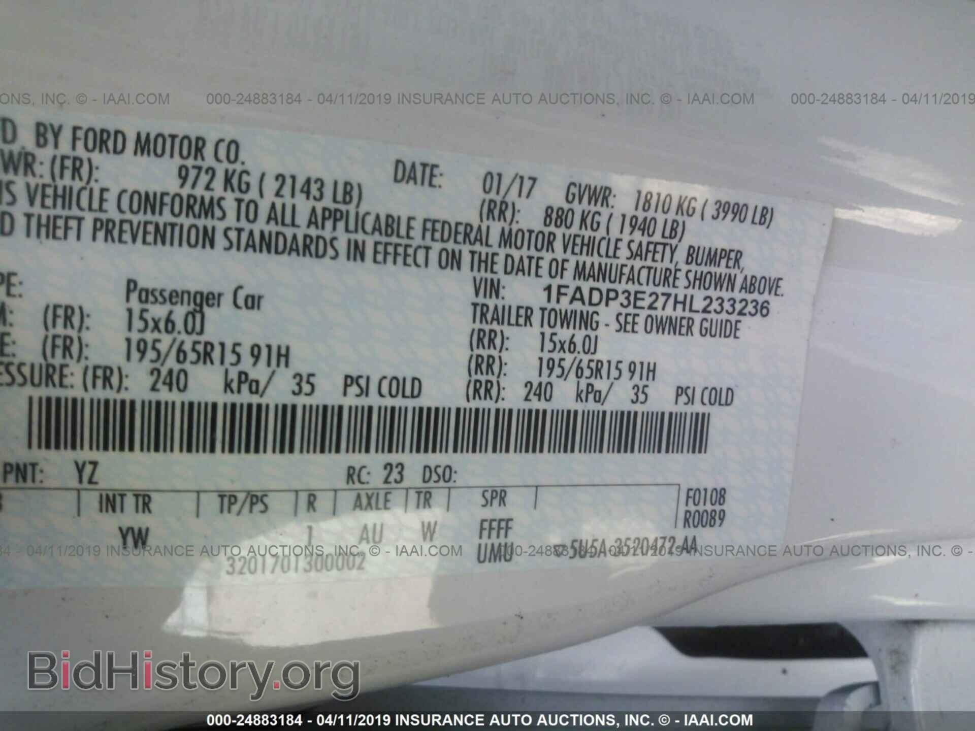 2017 FORD FOCUS - VIN: 1FADP3E27HL233236 - Photo 9