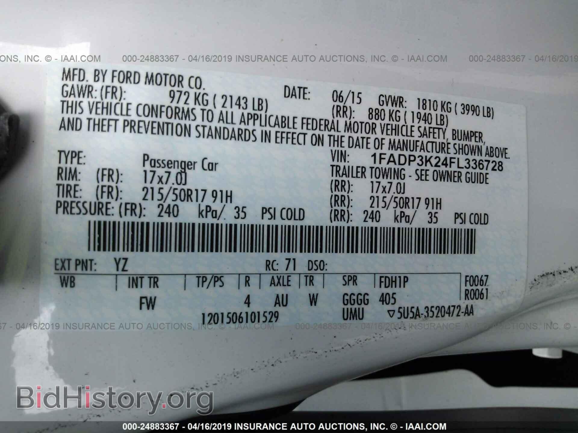 2015 FORD FOCUS - VIN: 1FADP3K24FL336728 - Photo 9