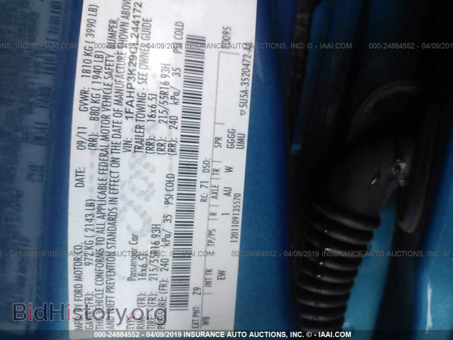 2012 FORD FOCUS - VIN: 1FAHP3K29CL244172 - Photo 9