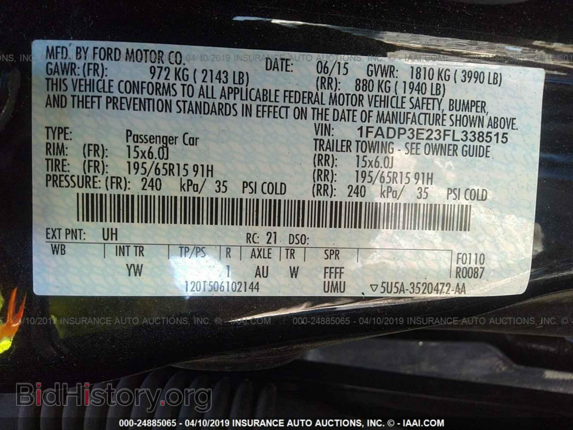 2015 FORD FOCUS - VIN: 1FADP3E23FL338515 - Photo 9