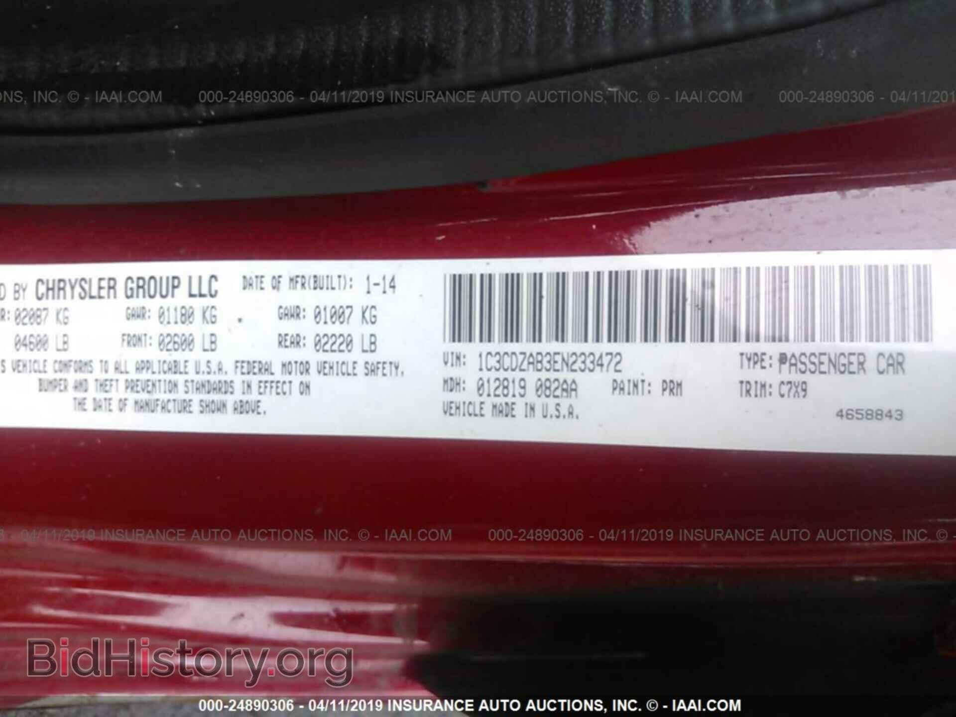 2014 DODGE AVENGER - VIN: 1C3CDZAB3EN233472 - Фото 9