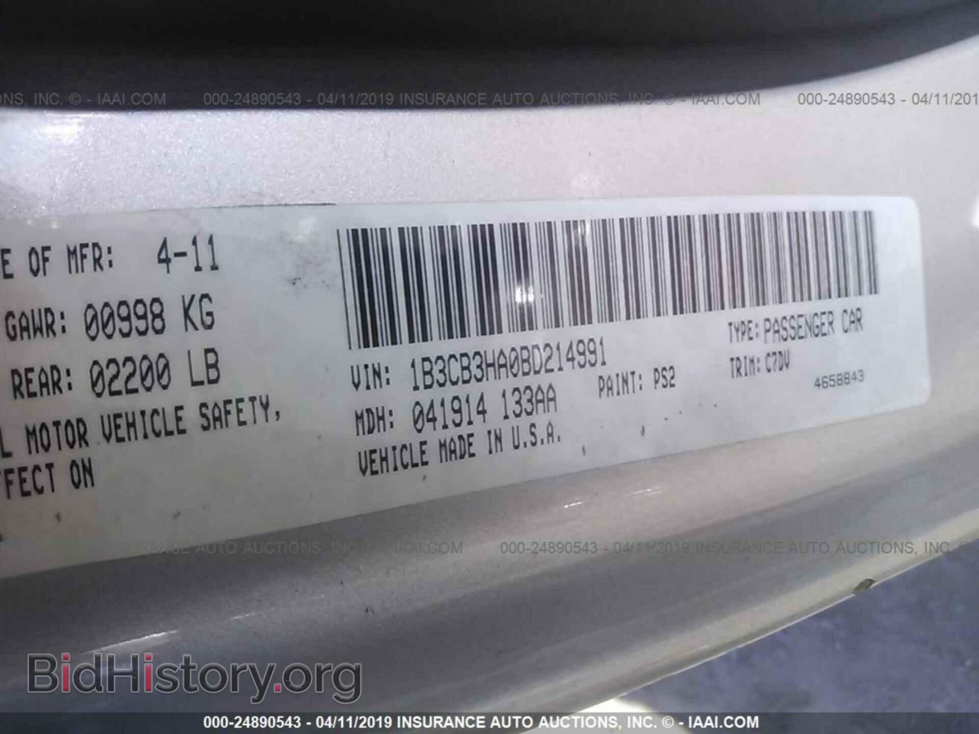 2011 DODGE CALIBER - VIN: 1B3CB3HA0BD214991 - Photo 9