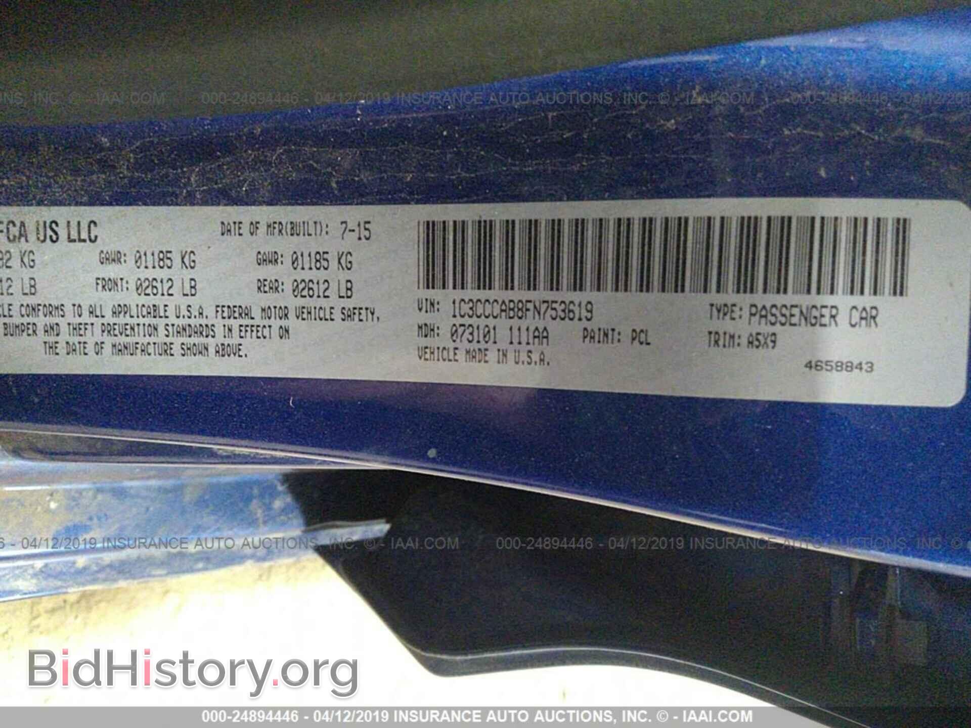 2015 CHRYSLER 200 - VIN: 1C3CCCAB8FN753619 - Photo 9