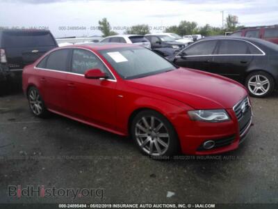 2012 Audi A4 PREMIUM PLUS, red — VIN WAUFFAFL7CA120244, IAAI