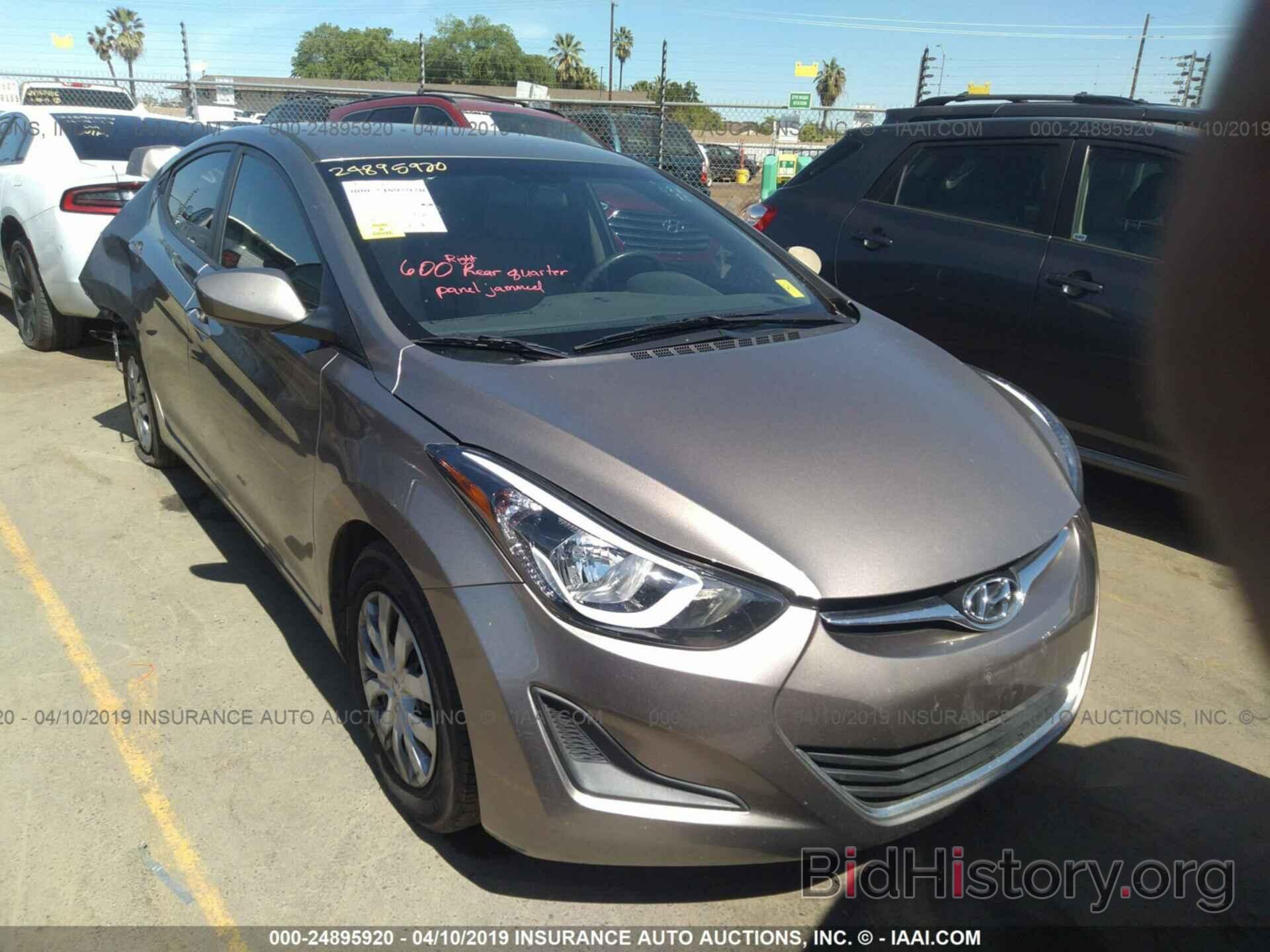 Фотография 5NPDH4AE6GH749412 - HYUNDAI ELANTRA 2016