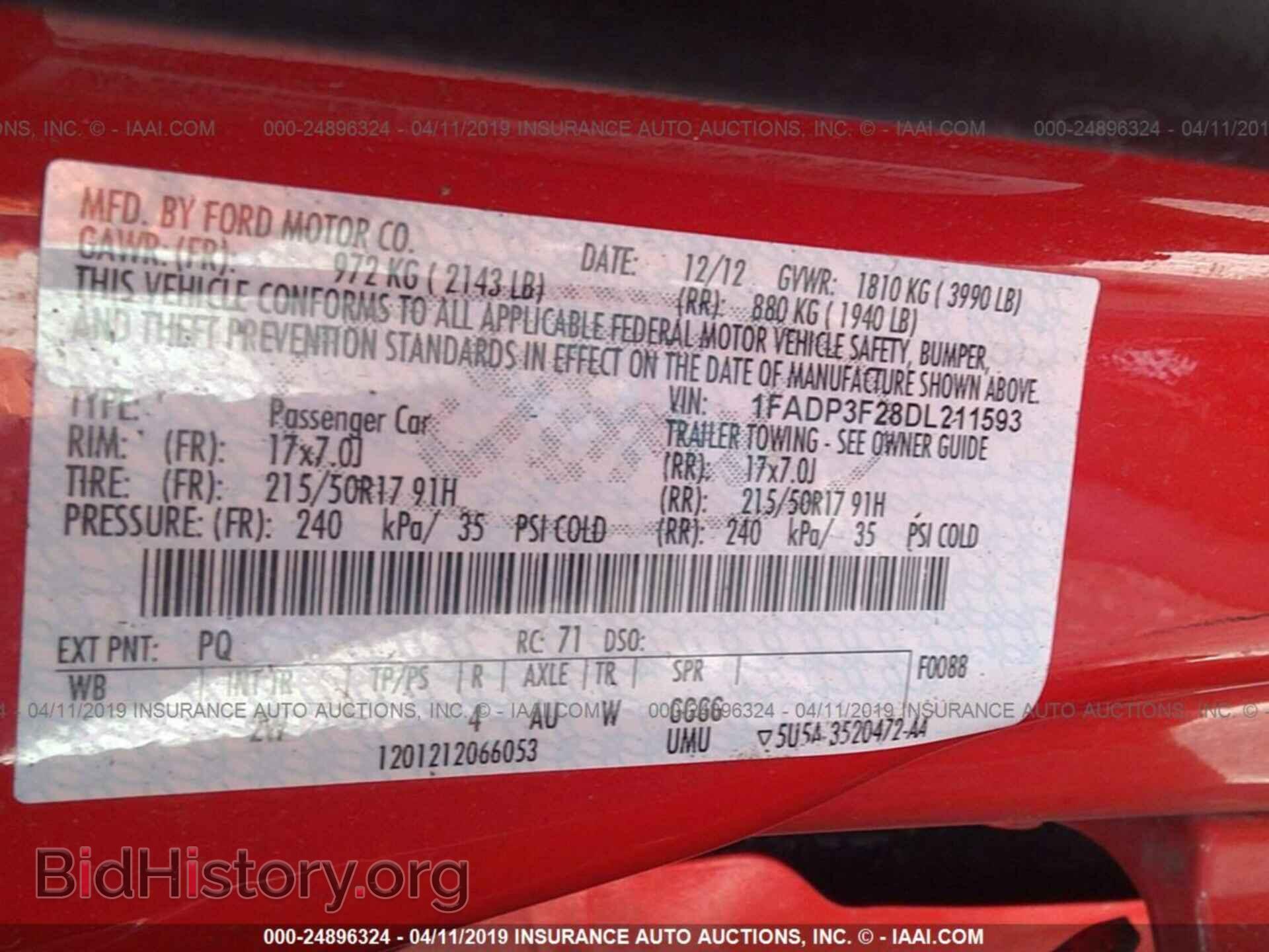 2013 FORD FOCUS - VIN: 1FADP3F28DL211593 - Фото 9