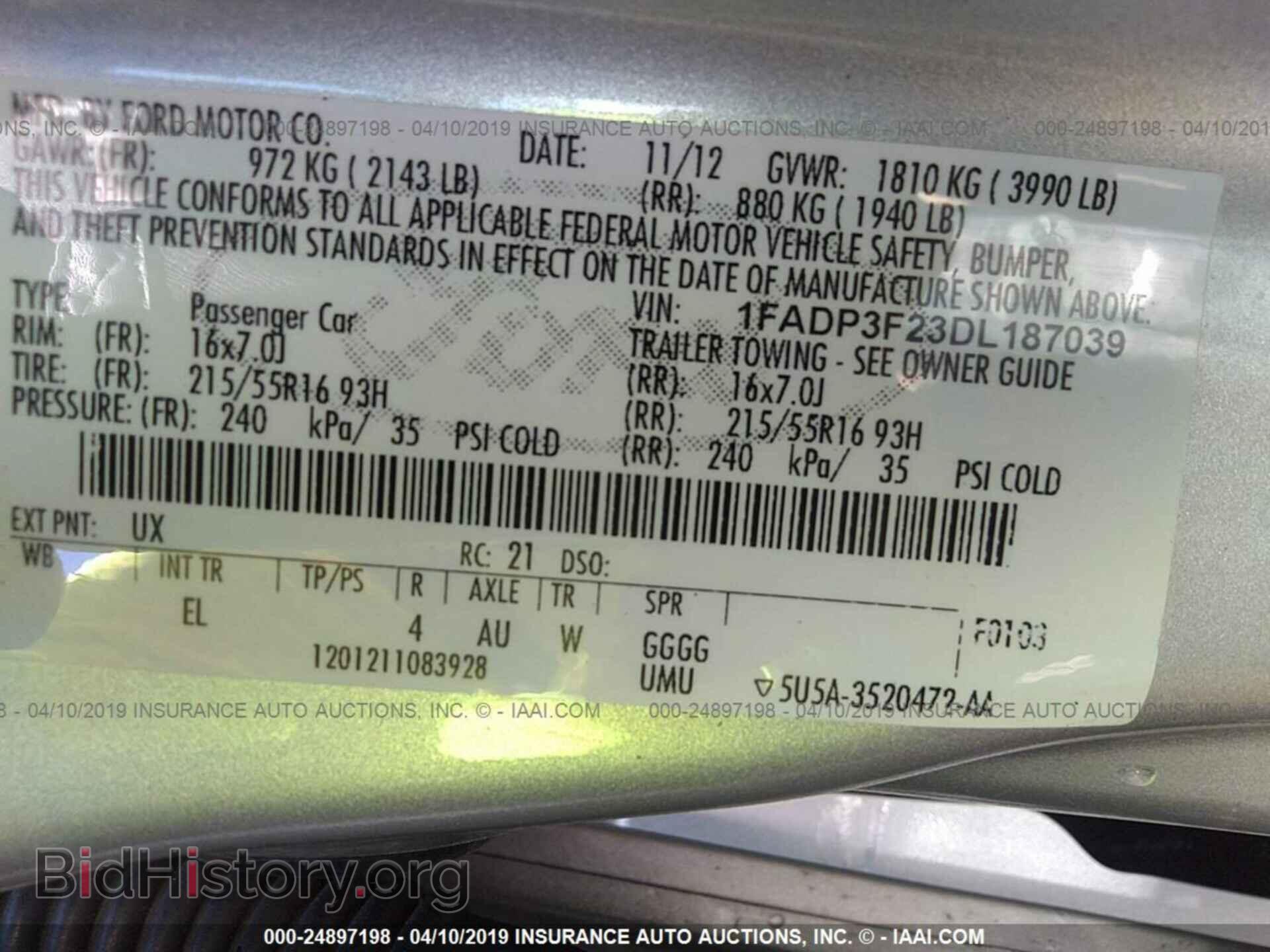 2013 FORD FOCUS - VIN: 1FADP3F23DL187039 - Photo 9