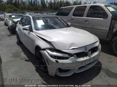 2015 BMW M3, белый — VIN WBS3C9C52FP805202, IAAI