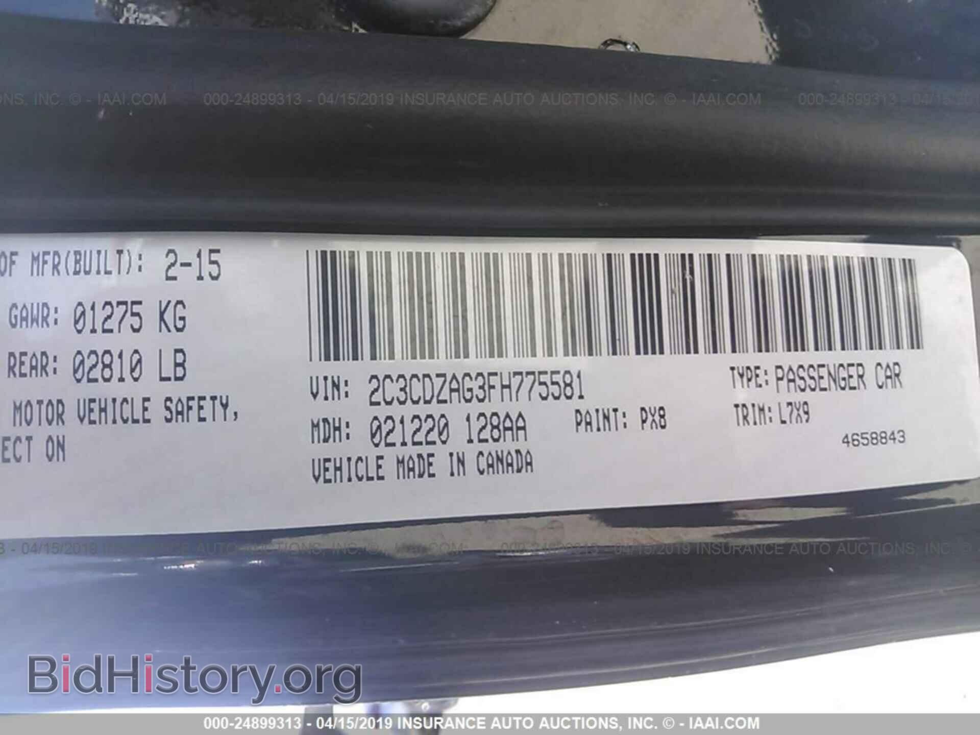 2015 DODGE CHALLENGER - VIN: 2C3CDZAG3FH775581 - Photo 9