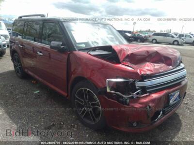 2014 Ford FLEX Limited, красный — VIN 2FMHK6DTXEBD19847, IAAI