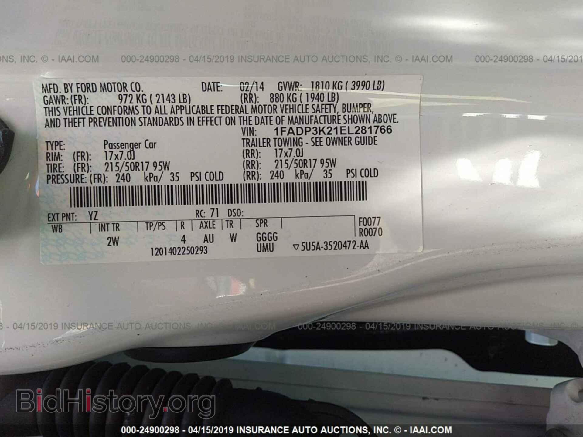 2014 FORD FOCUS - VIN: 1FADP3K21EL281766 - Photo 9