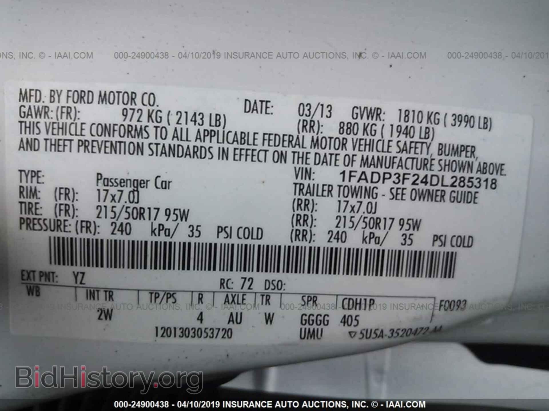 2013 FORD FOCUS - VIN: 1FADP3F24DL285318 - Photo 9