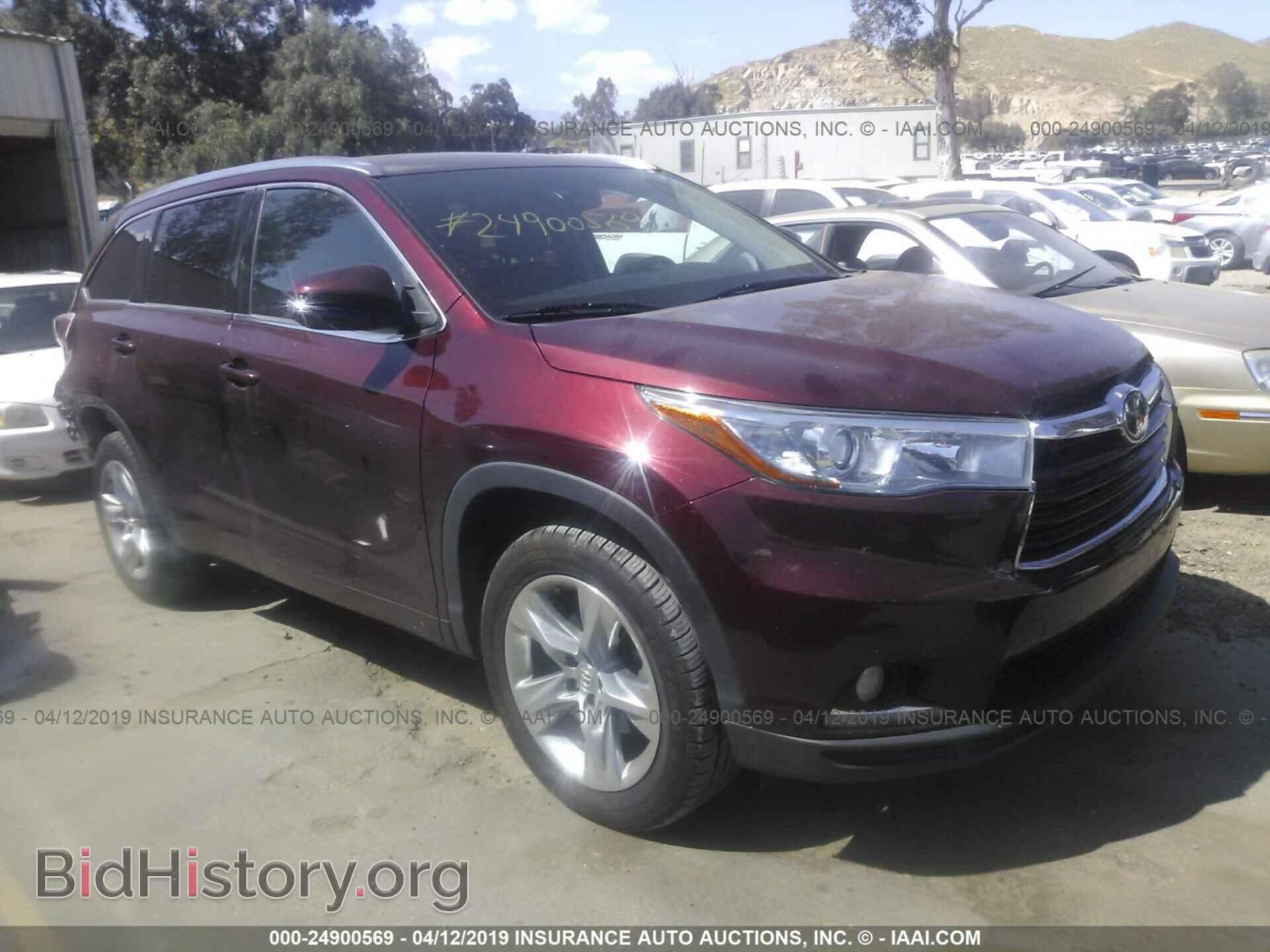 Photo 5TDYKRFH4ES006807 - TOYOTA HIGHLANDER 2014