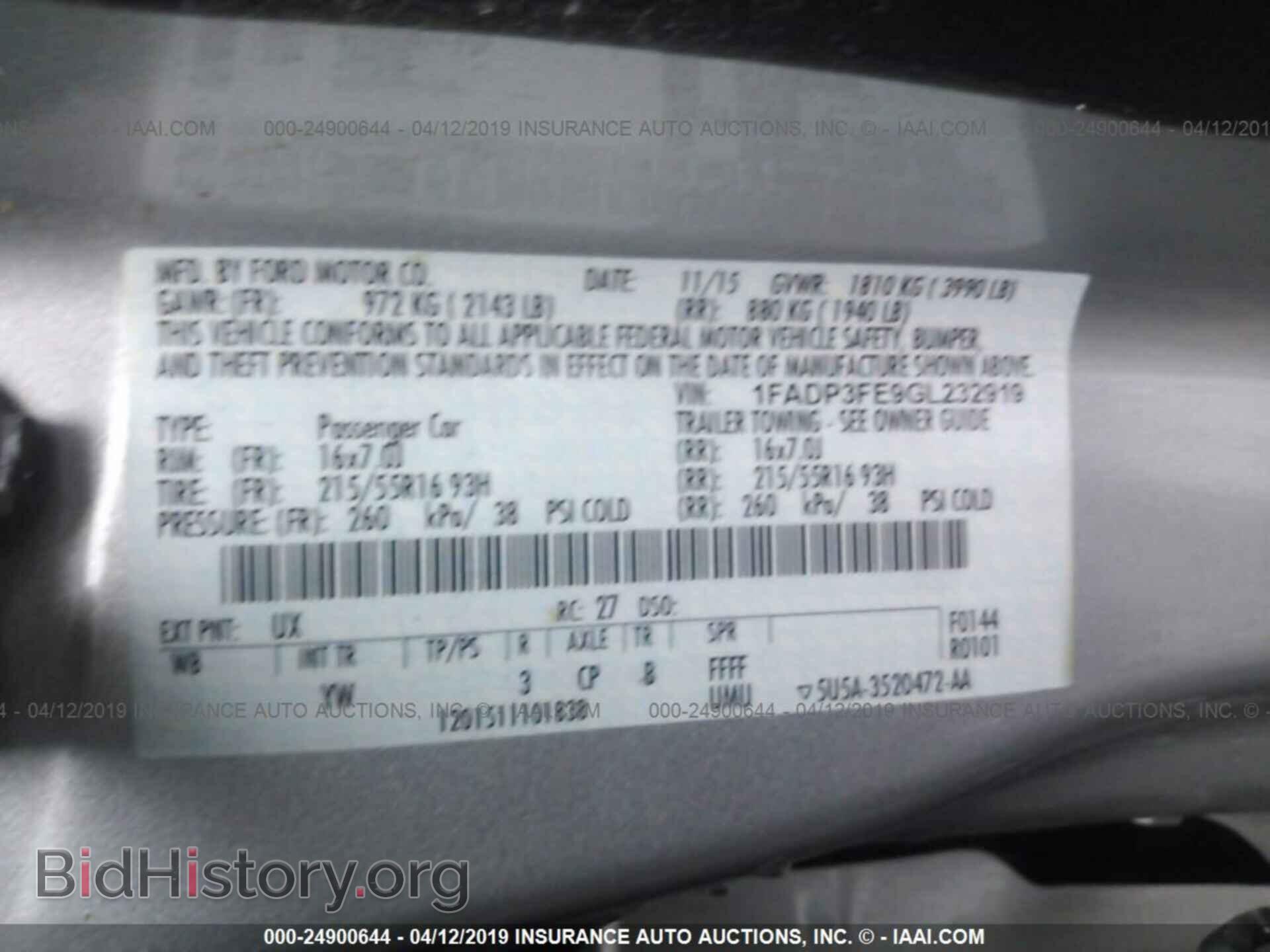 2016 FORD FOCUS - VIN: 1FADP3FE9GL232919 - Photo 9