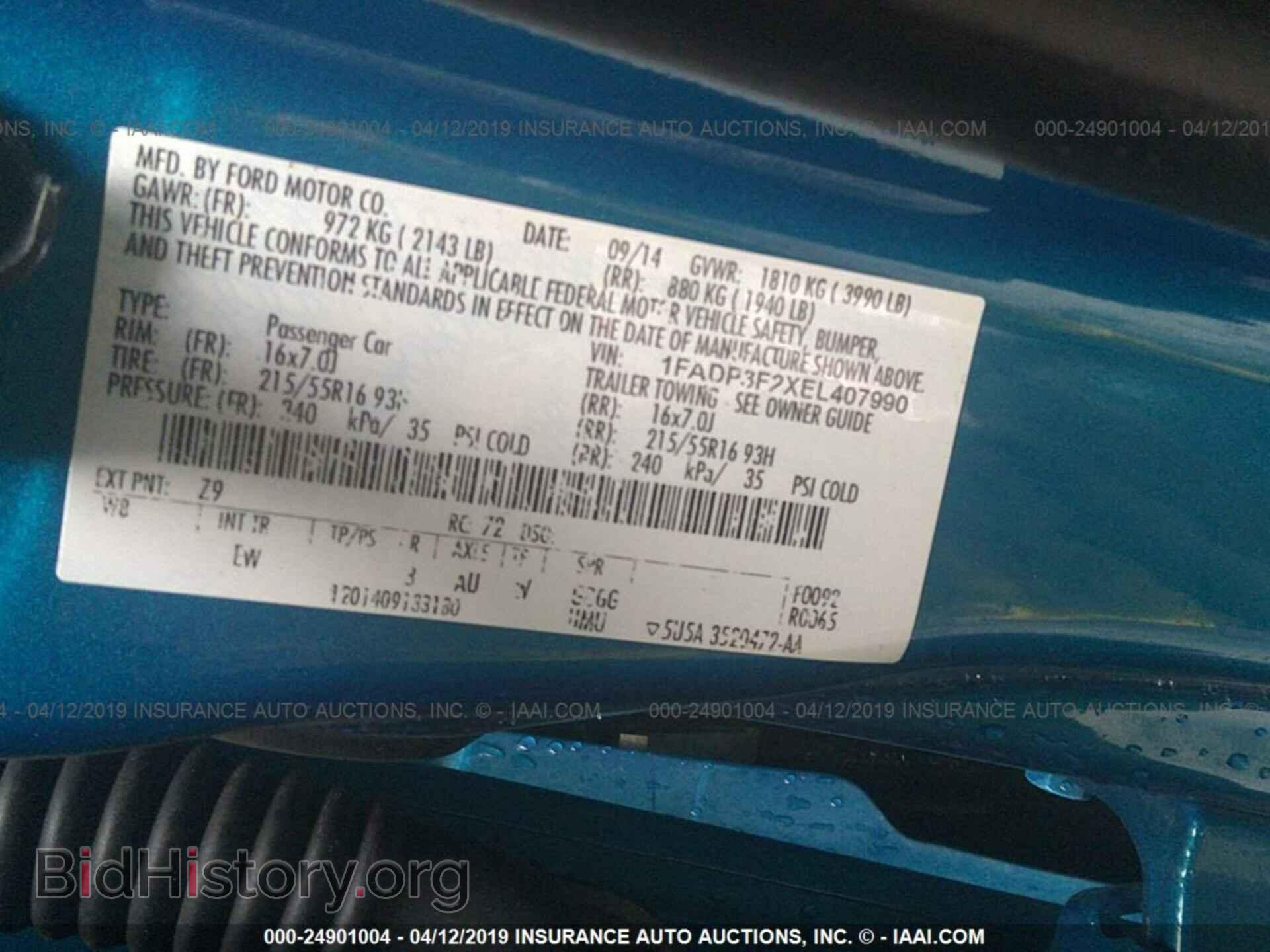 2014 FORD FOCUS - VIN: 1FADP3F2XEL407990 - Photo 9