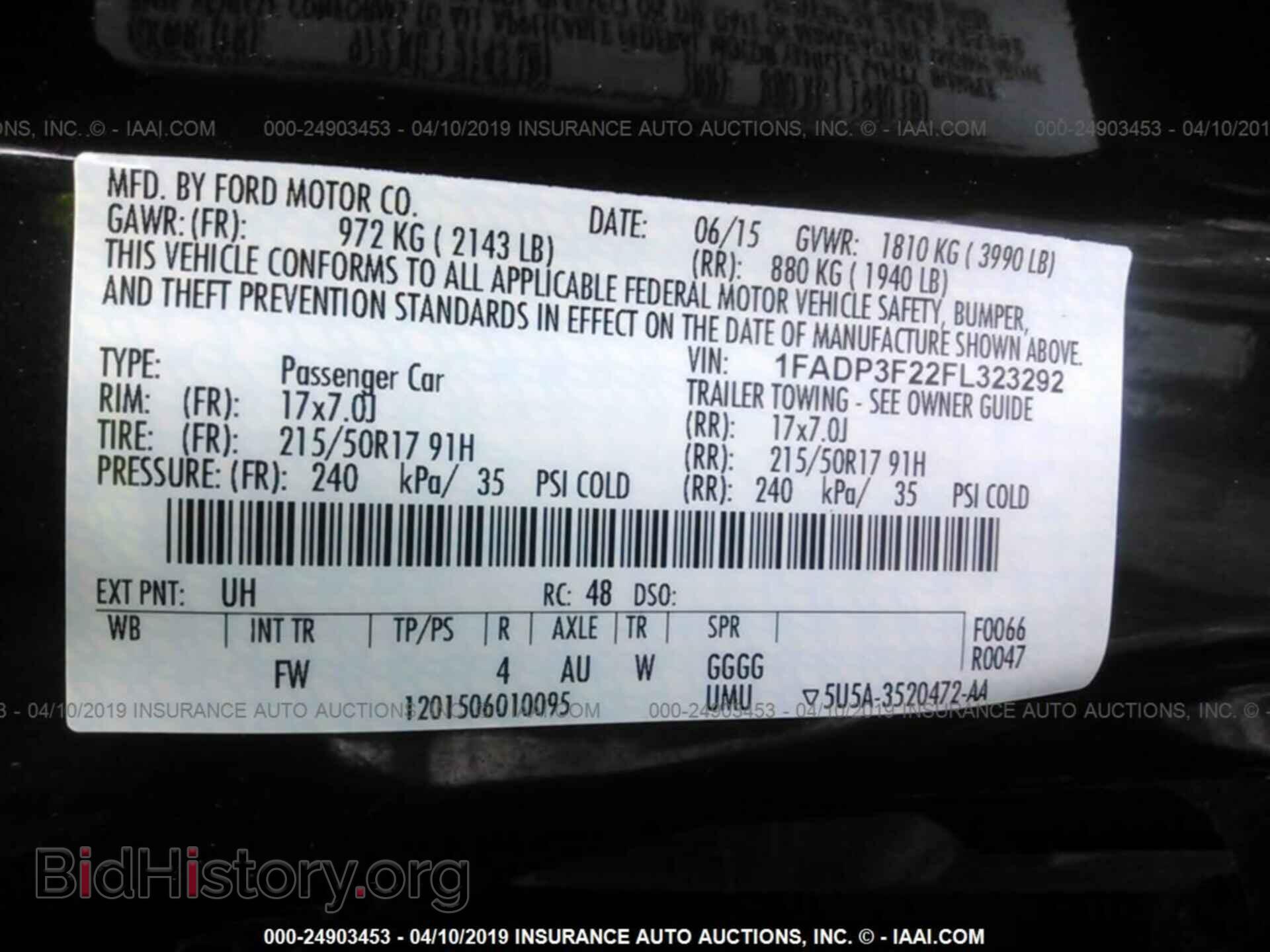 2015 FORD FOCUS - VIN: 1FADP3F22FL323292 - Photo 9