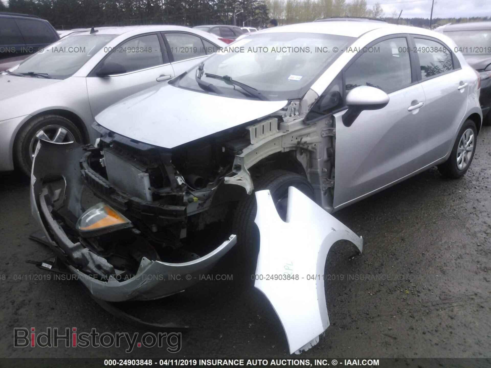 2013 KIA RIO - VIN: KNADM5A3XD6101980 - Фото 2