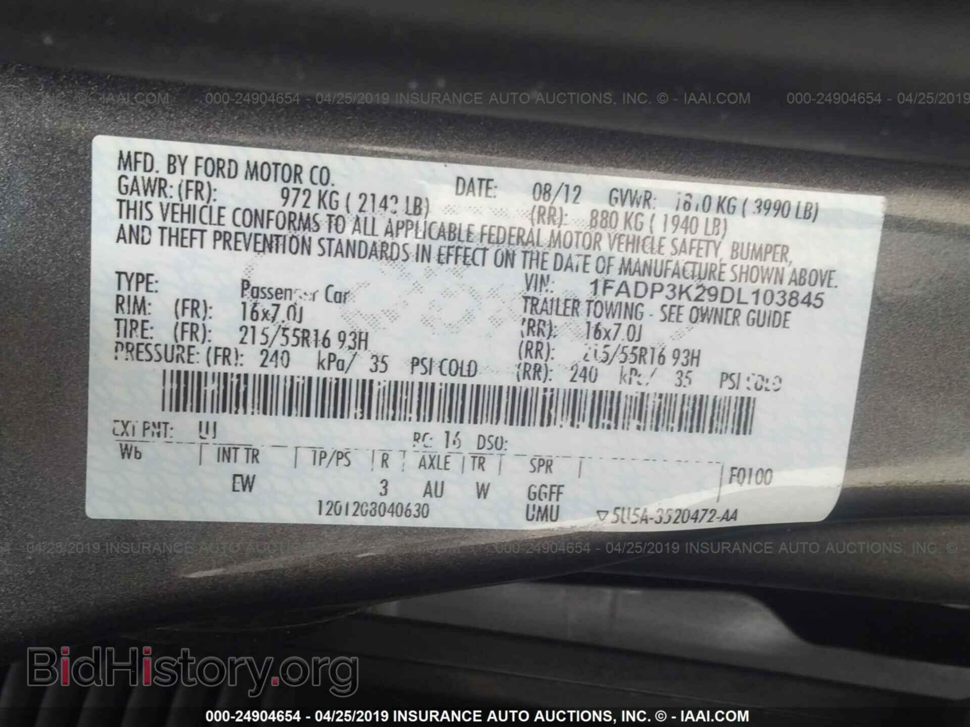 2013 FORD FOCUS - VIN: 1FADP3K29DL103845 - Photo 9