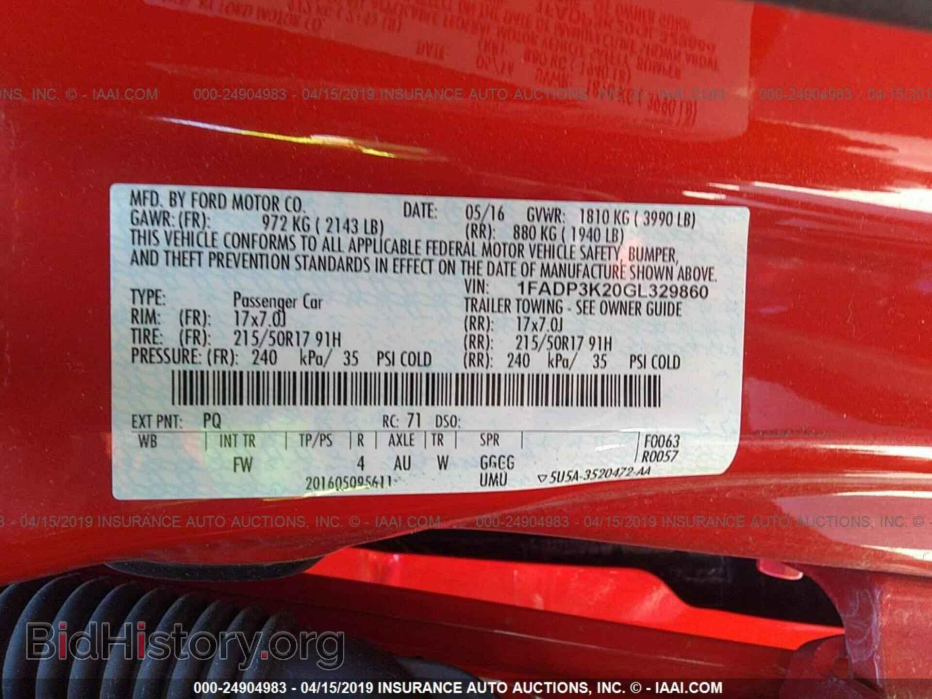 2016 FORD FOCUS - VIN: 1FADP3K20GL329860 - Photo 9