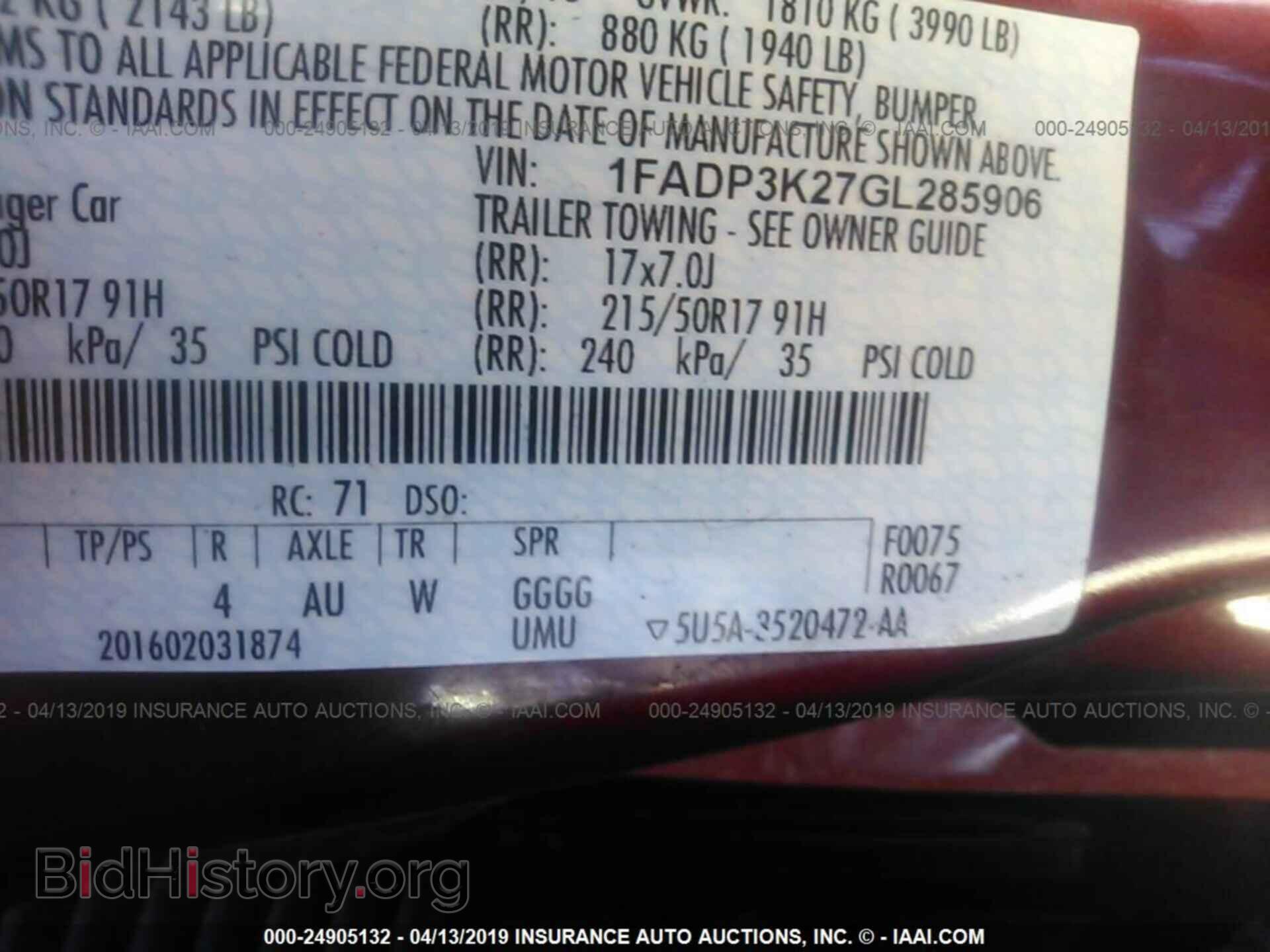 2016 FORD FOCUS - VIN: 1FADP3K27GL285906 - Photo 9