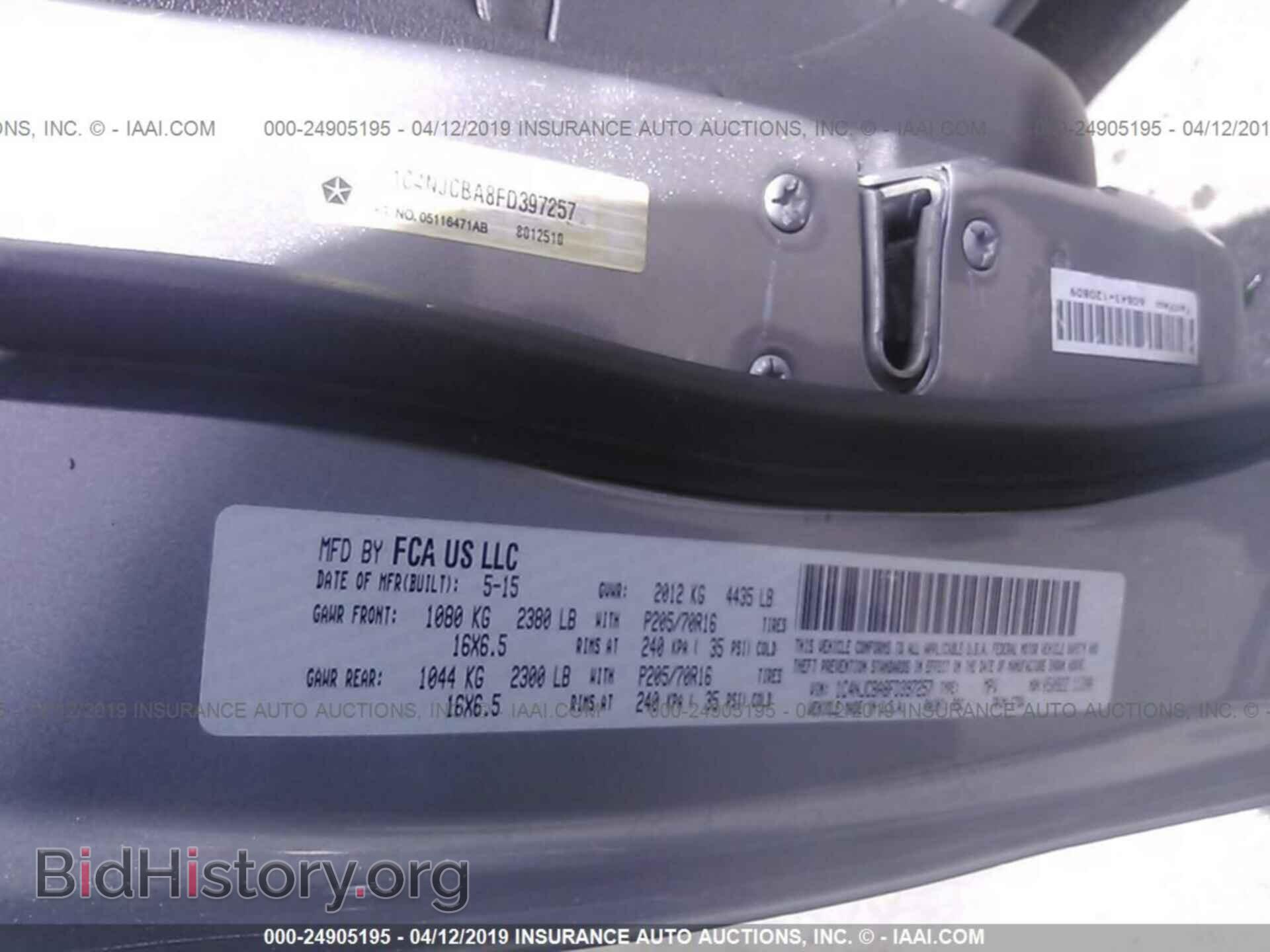 2015 JEEP COMPASS - VIN: 1C4NJCBA8FD397257 - Фото 9