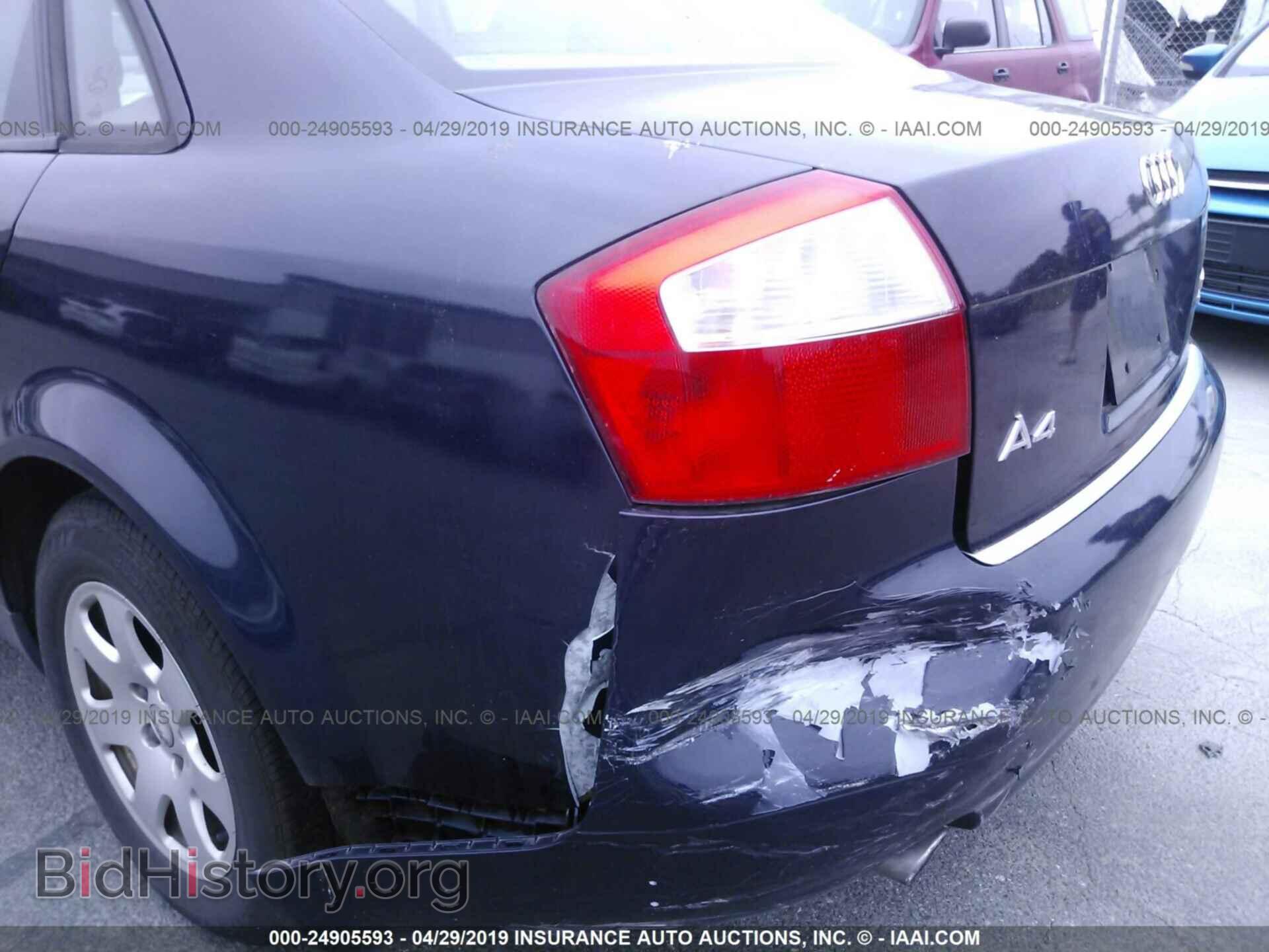 2002 AUDI A4 - VIN: WAULC68E32A184545 - Фото 6