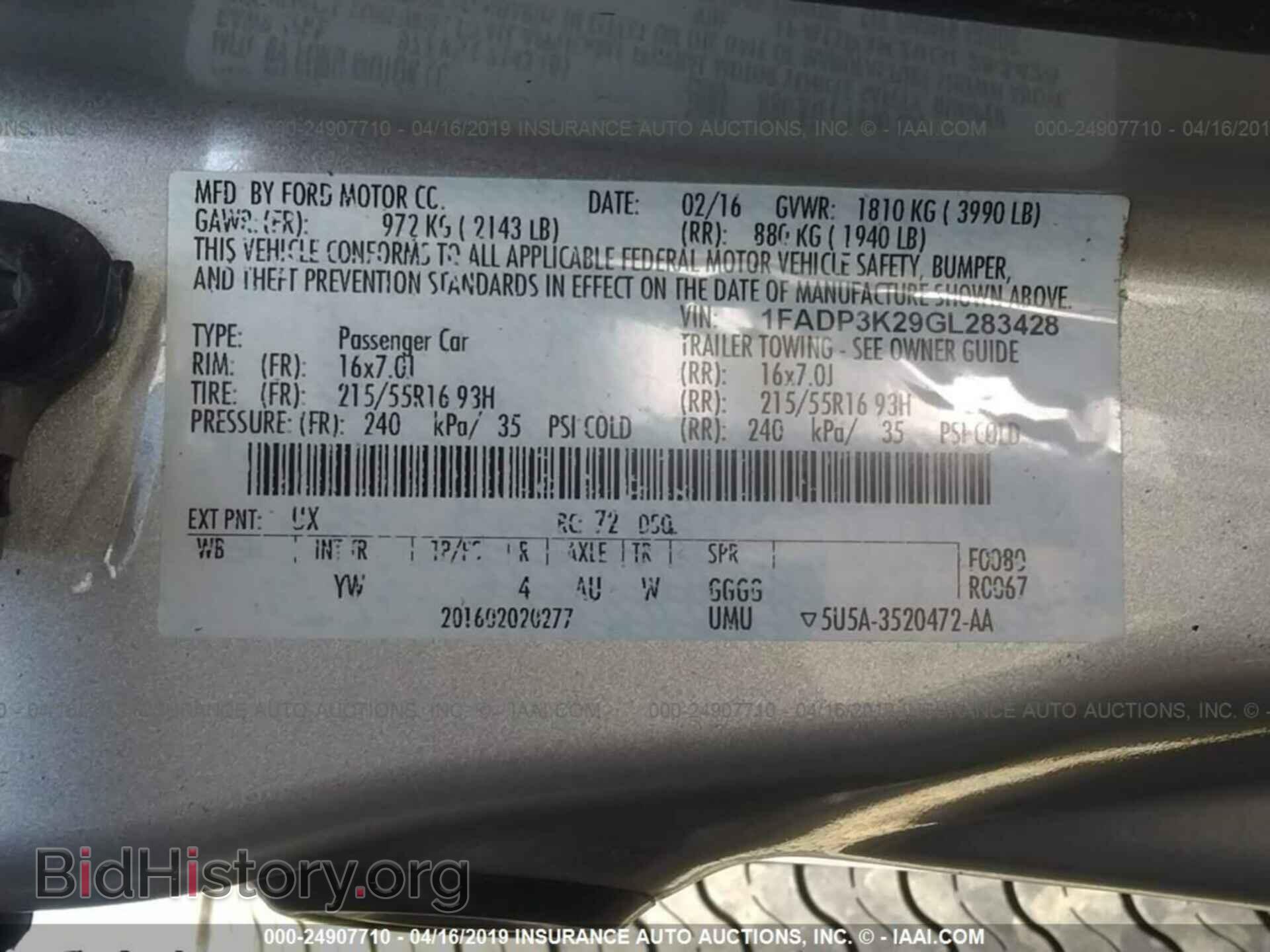 2016 FORD FOCUS - VIN: 1FADP3K29GL283428 - Photo 9