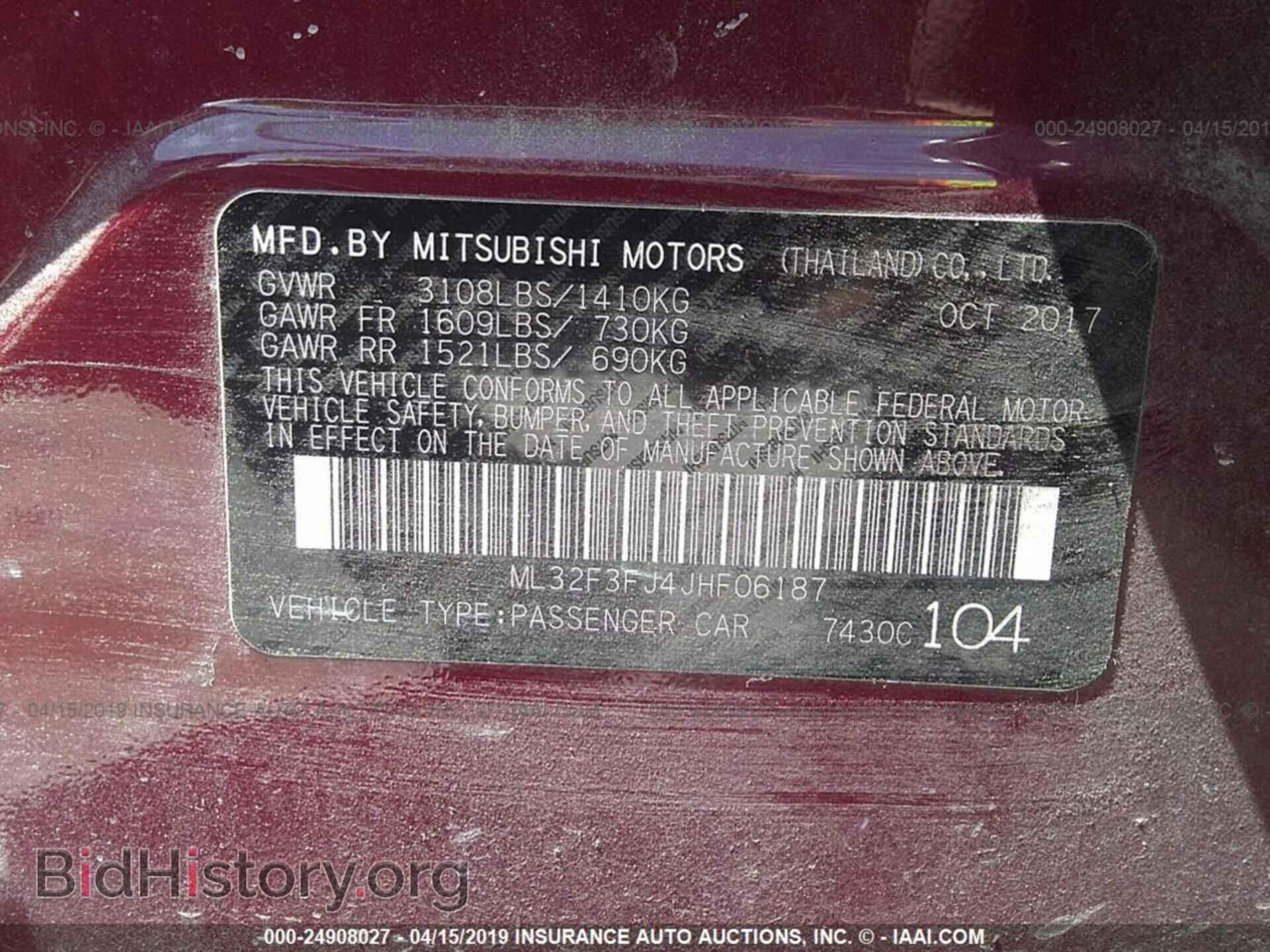 2018 MITSUBISHI MIRAGE - VIN: ML32F3FJ4JHF06187 - Фото 9