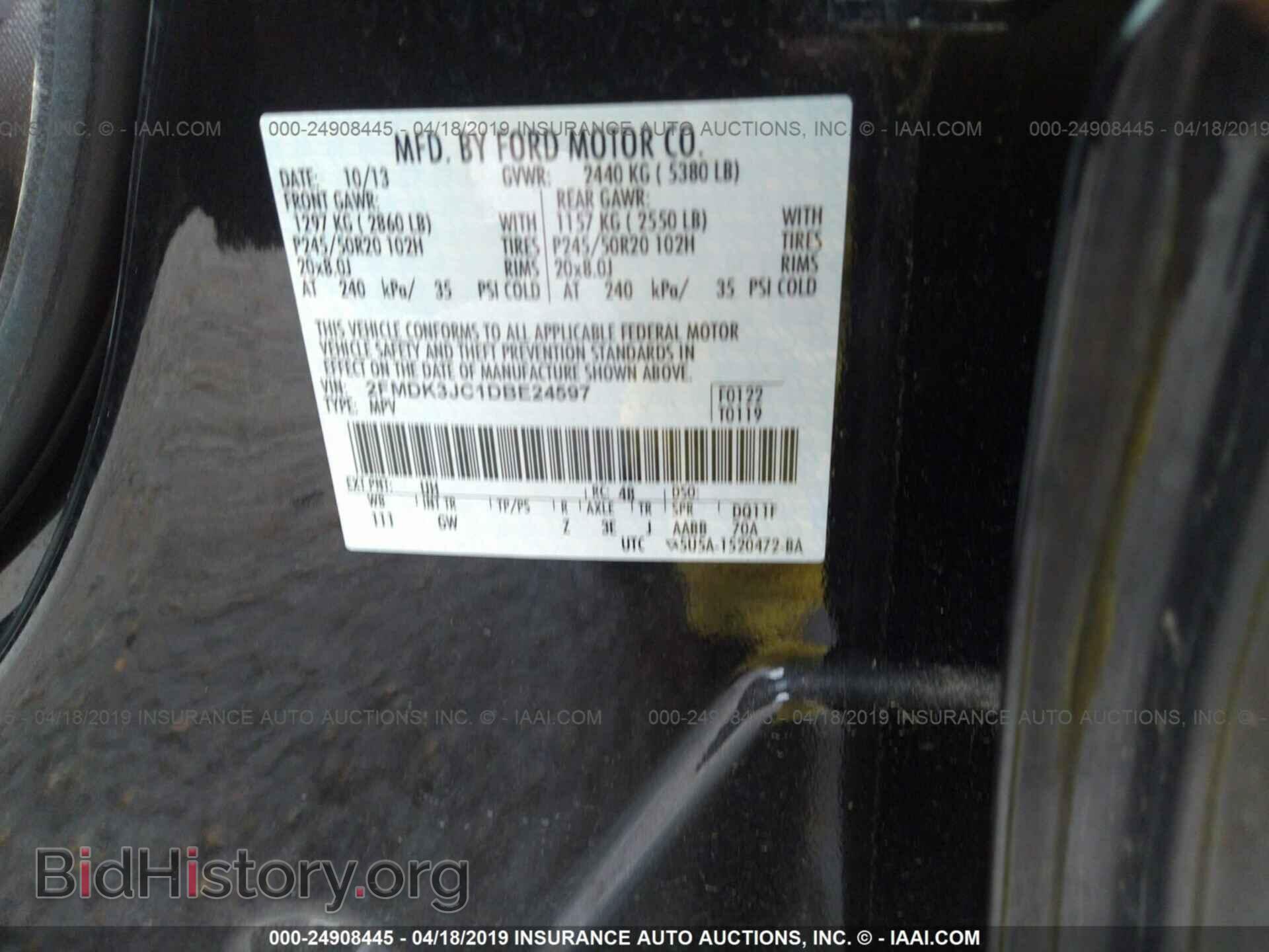 2013 FORD EDGE - VIN: 2FMDK3JC1DBE24597 - Photo 9