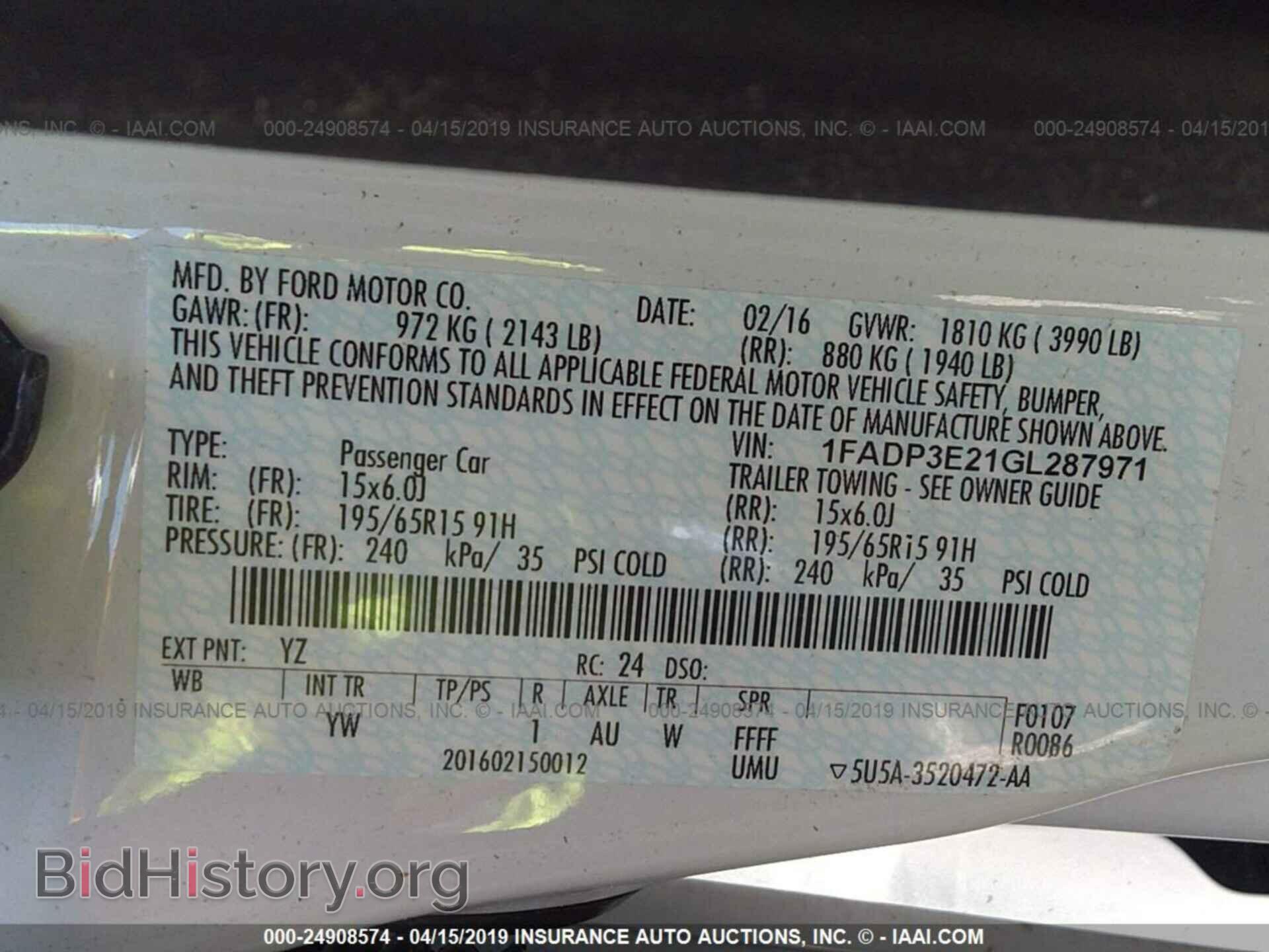 2016 FORD FOCUS - VIN: 1FADP3E21GL287971 - Photo 9