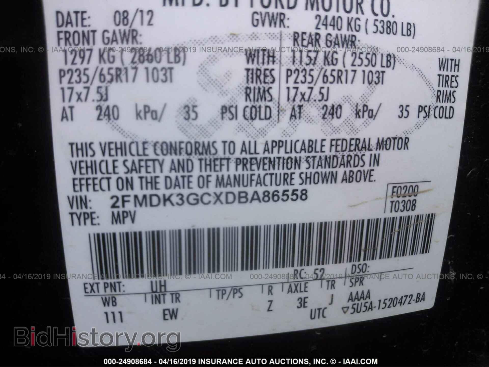 2013 FORD EDGE - VIN: 2FMDK3GCXDBA86558 - Photo 9