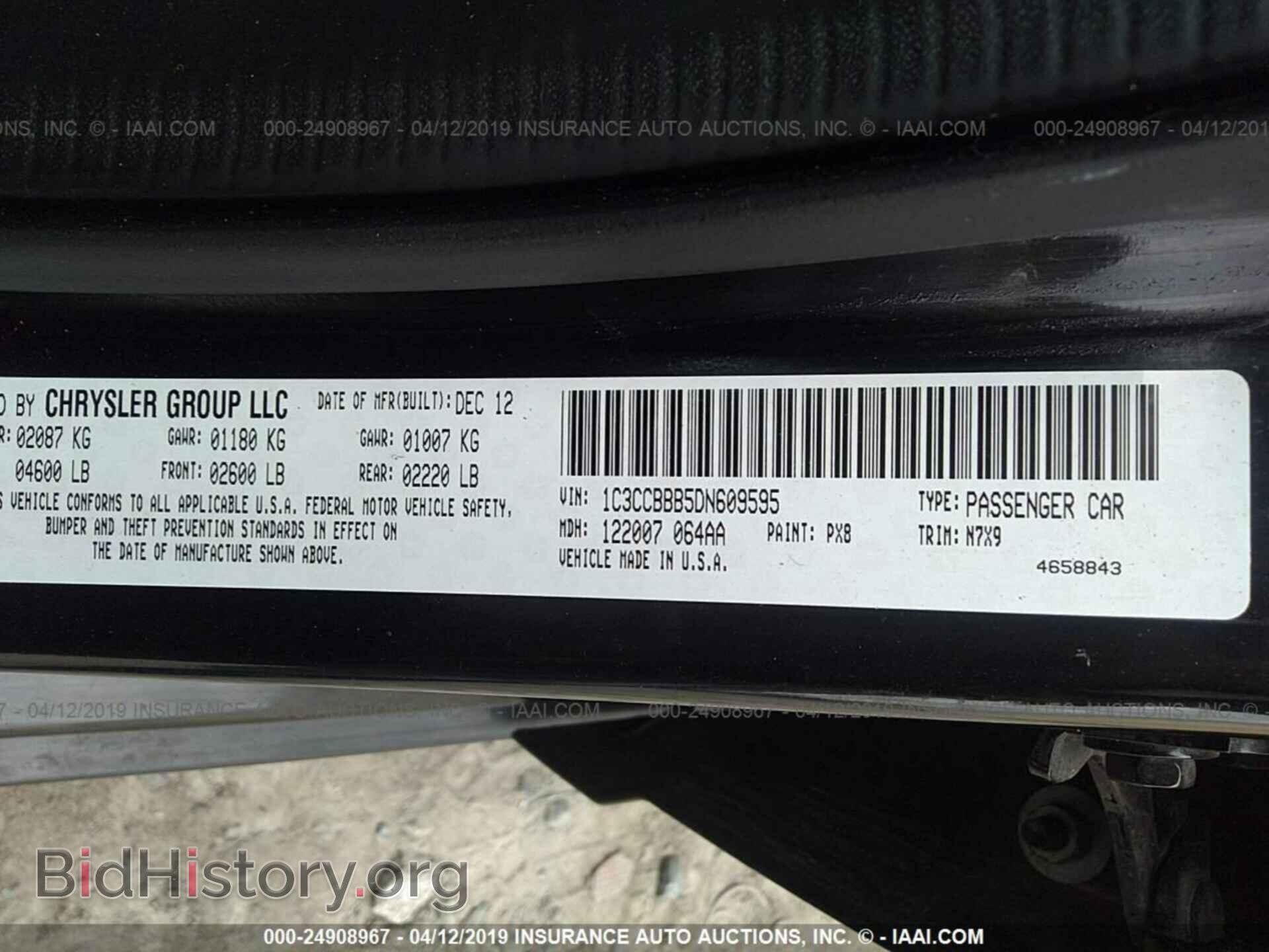 2013 CHRYSLER 200 - VIN: 1C3CCBBB5DN609595 - Photo 9