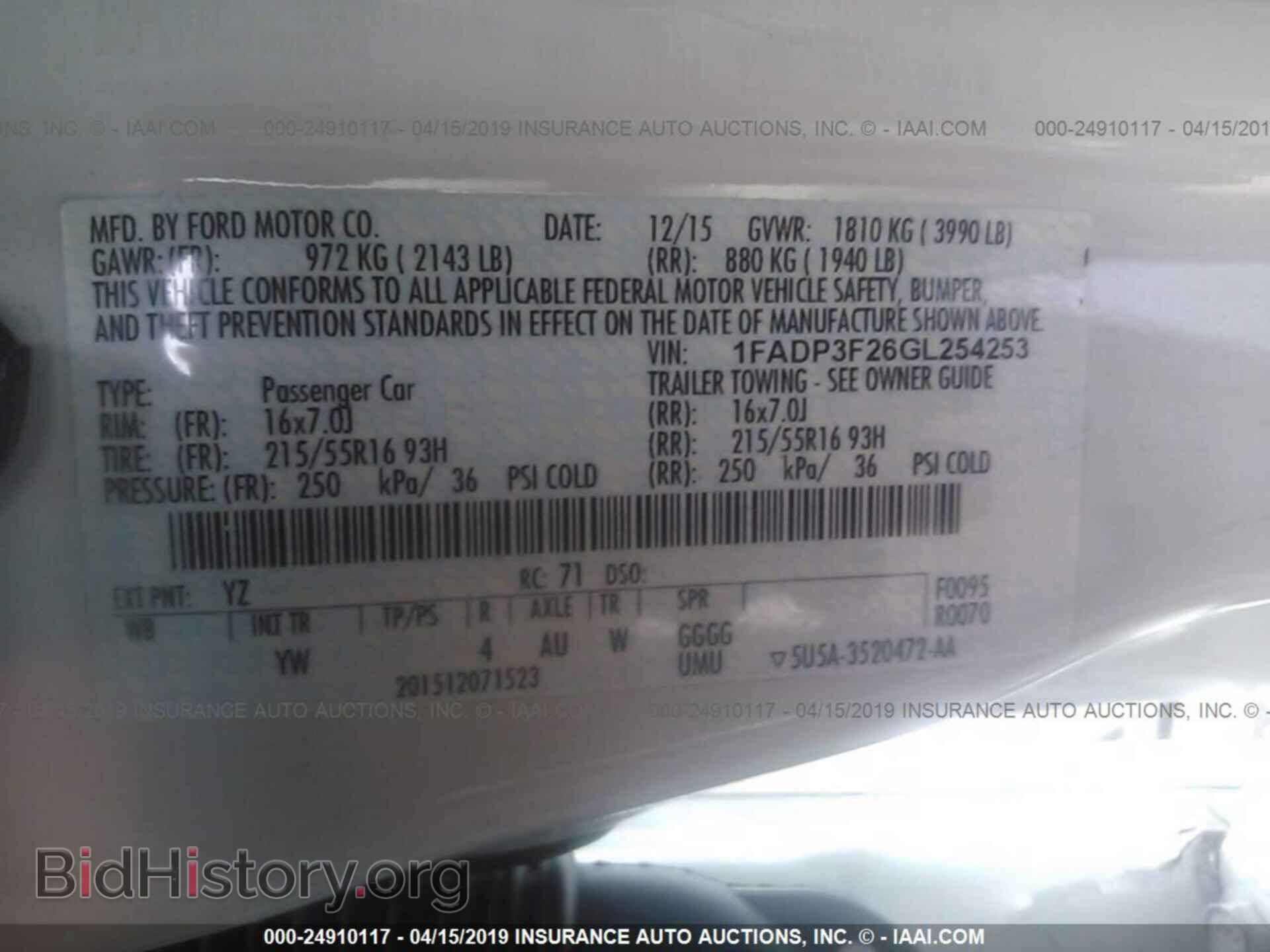 2016 FORD FOCUS - VIN: 1FADP3F26GL254253 - Photo 9