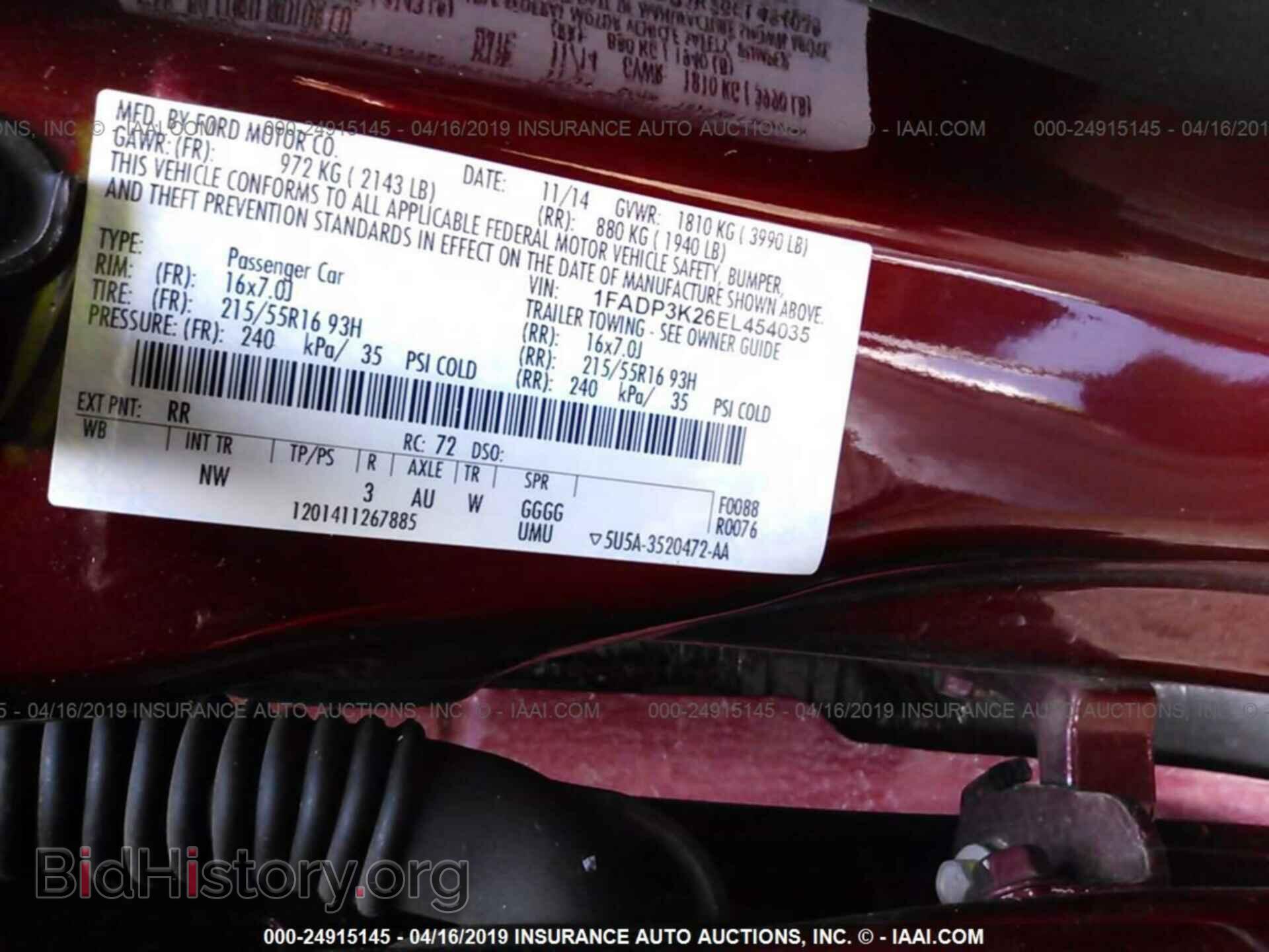 2014 FORD FOCUS - VIN: 1FADP3K26EL454035 - Photo 9