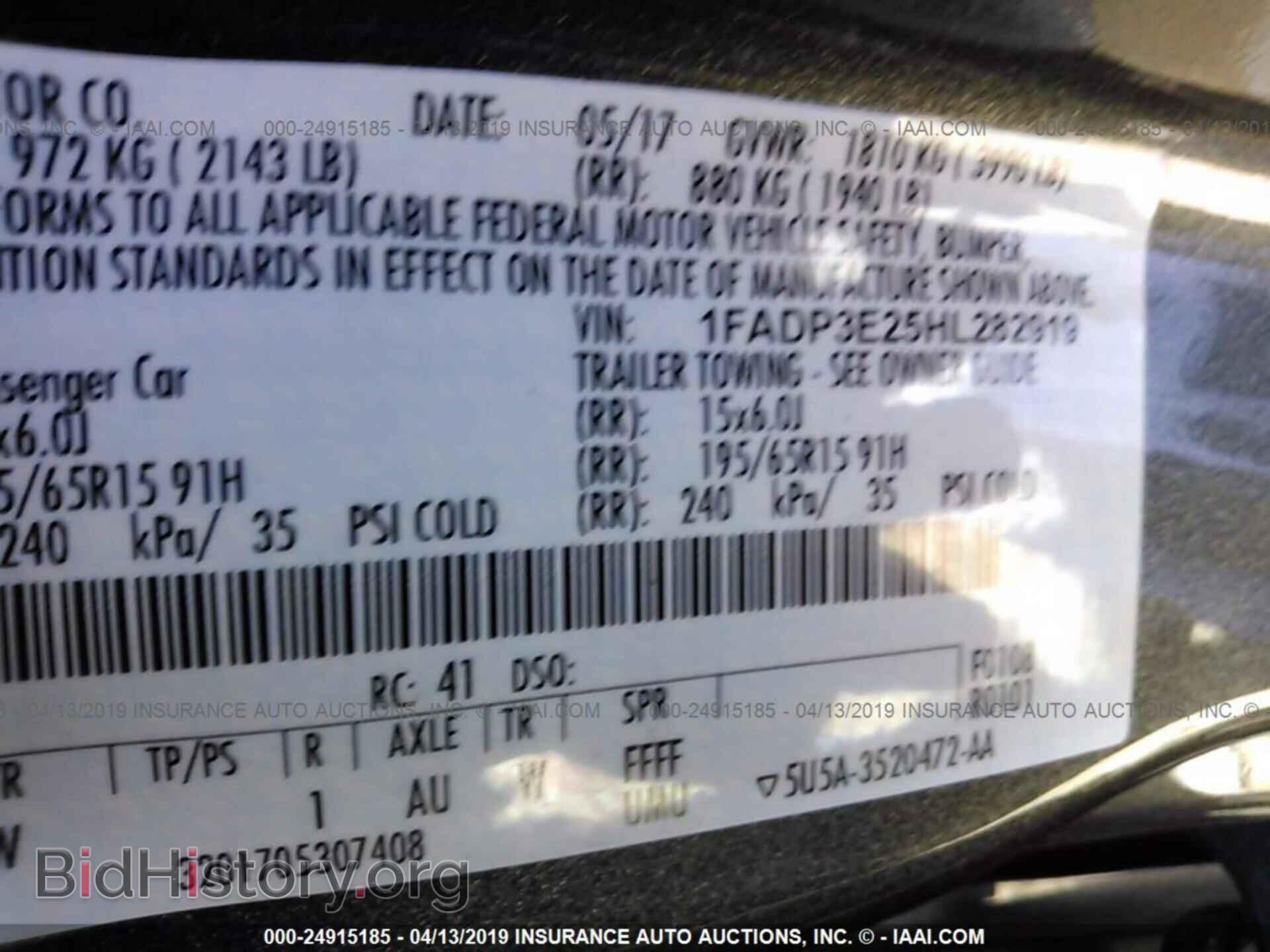 2017 FORD FOCUS - VIN: 1FADP3E25HL282919 - Photo 9