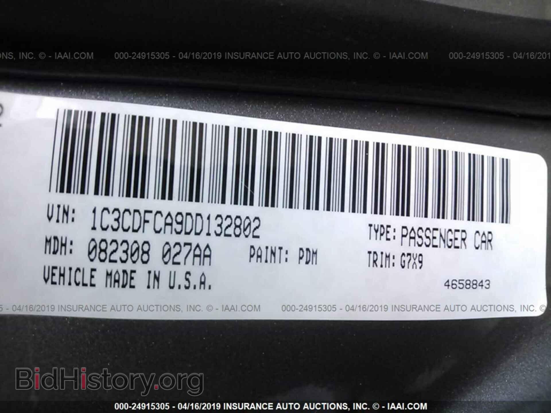 2013 DODGE DART - VIN: 1C3CDFCA9DD132802 - Photo 9