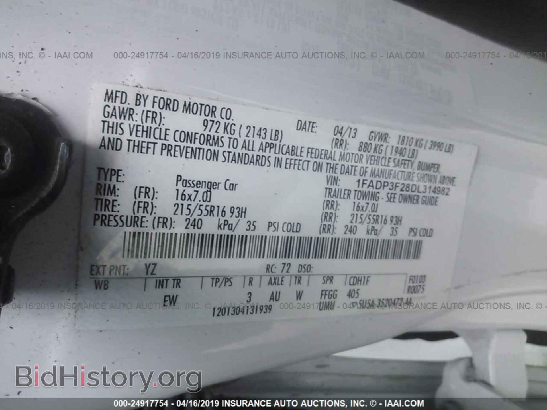 2013 FORD FOCUS - VIN: 1FADP3F28DL314982 - Photo 9