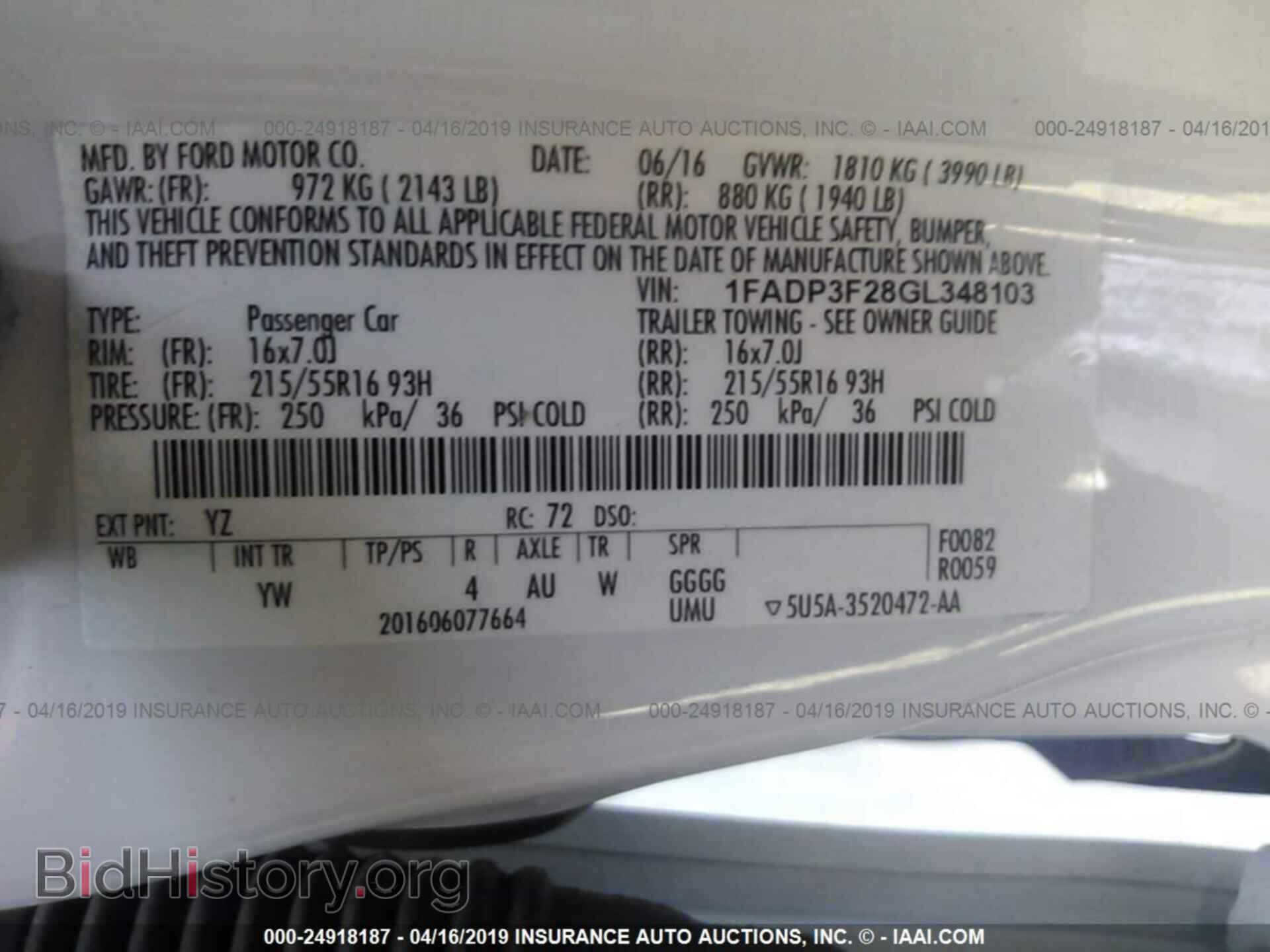 2016 FORD FOCUS - VIN: 1FADP3F28GL348103 - Photo 9