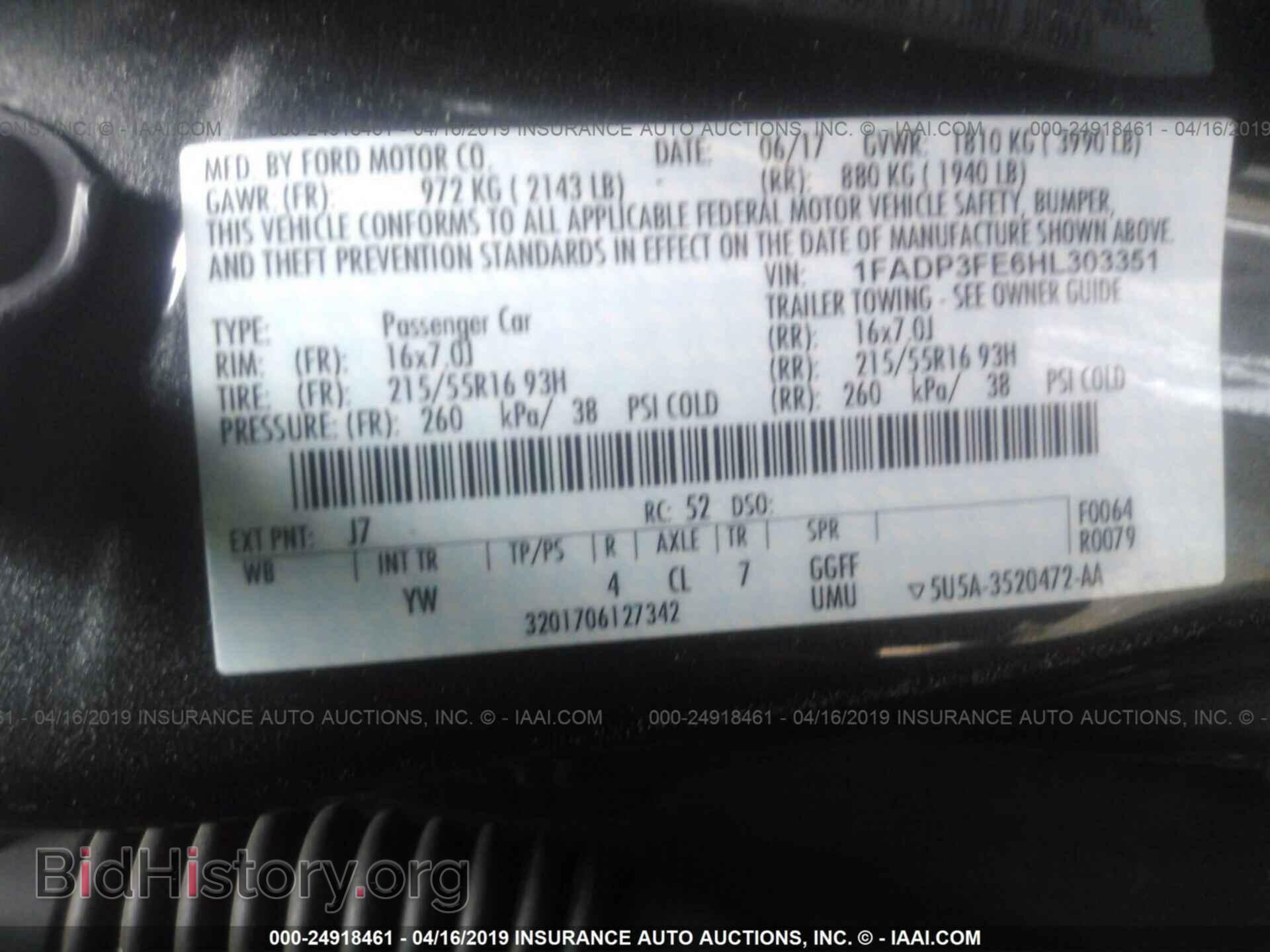 2017 FORD FOCUS - VIN: 1FADP3FE6HL303351 - Photo 9
