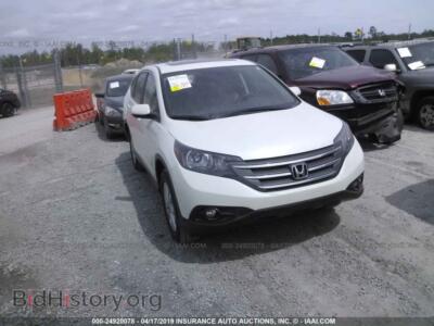 2013 Honda CR-V EX, белый — VIN 5J6RM3H54DL043445, IAAI