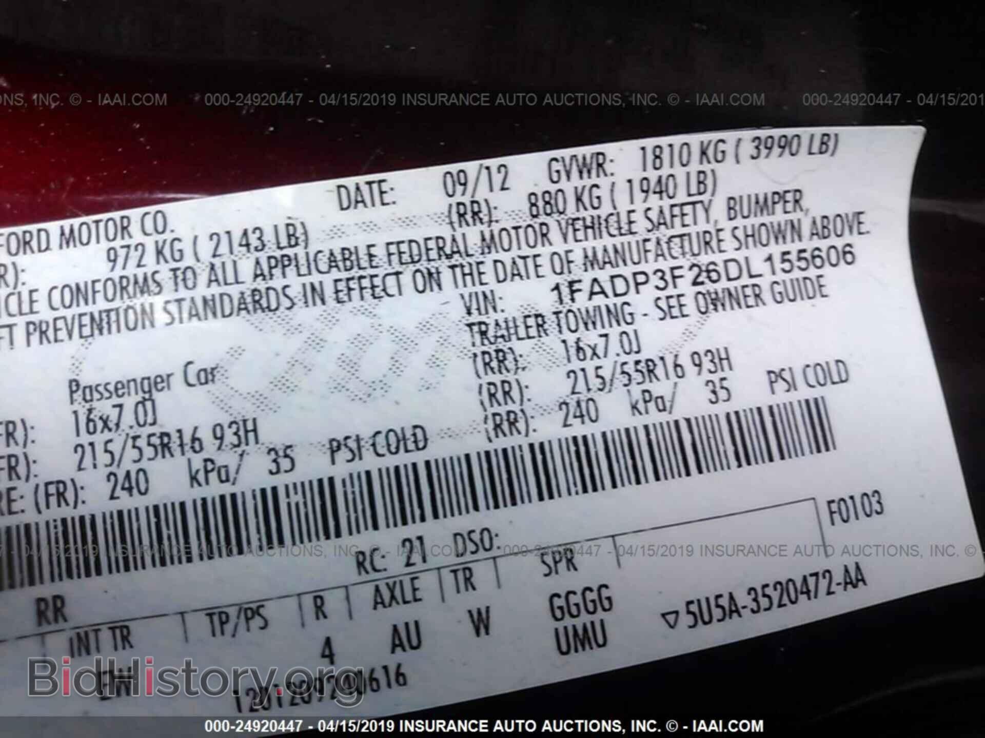 2013 FORD FOCUS - VIN: 1FADP3F26DL155606 - Photo 9