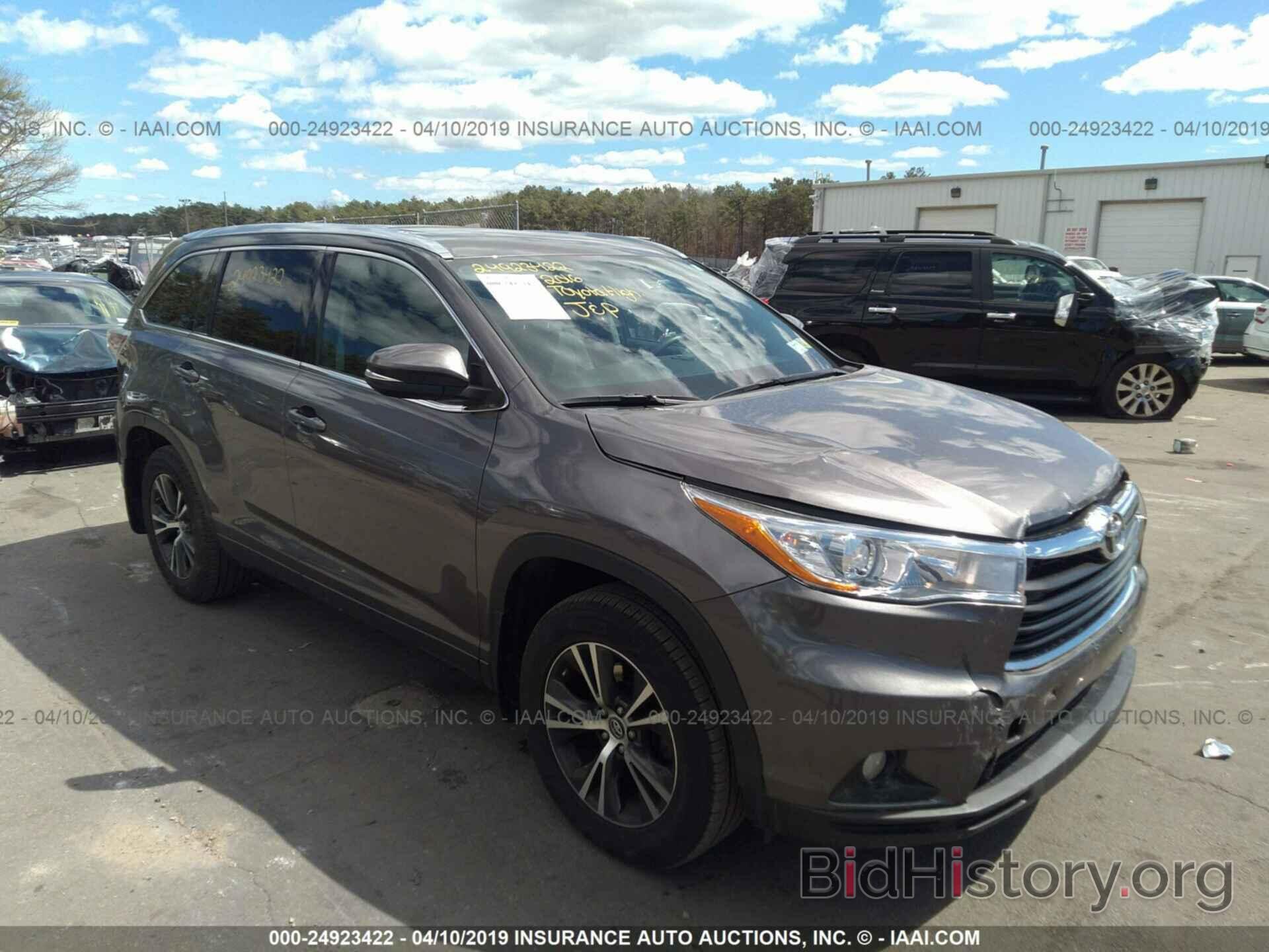 Photo 5TDJKRFH7GS303042 - TOYOTA HIGHLANDER 2016