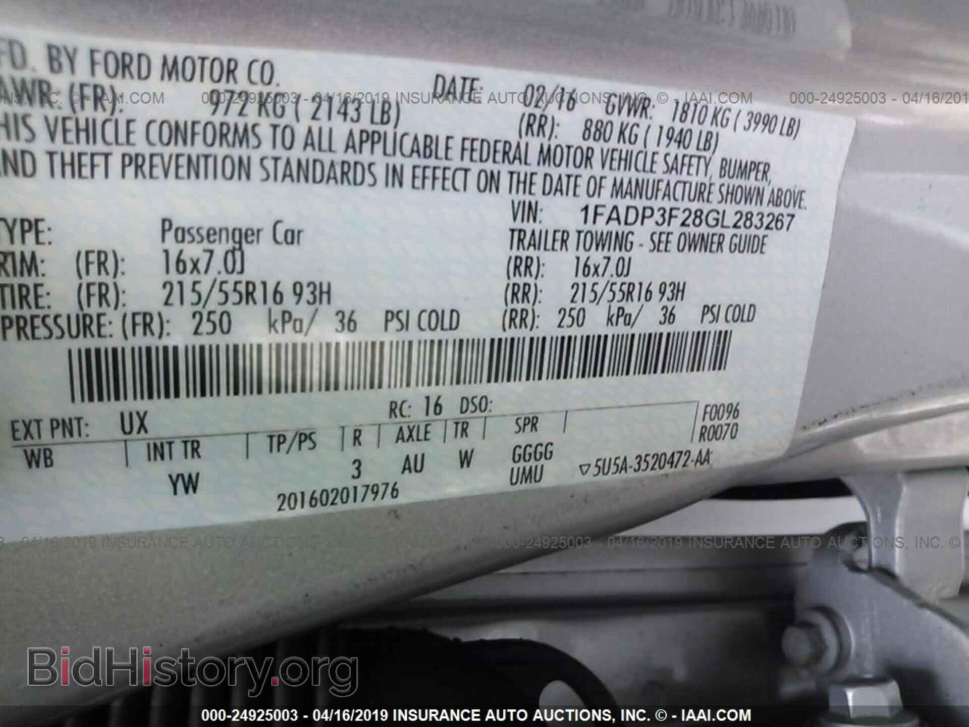 2016 FORD FOCUS - VIN: 1FADP3F28GL283267 - Photo 9