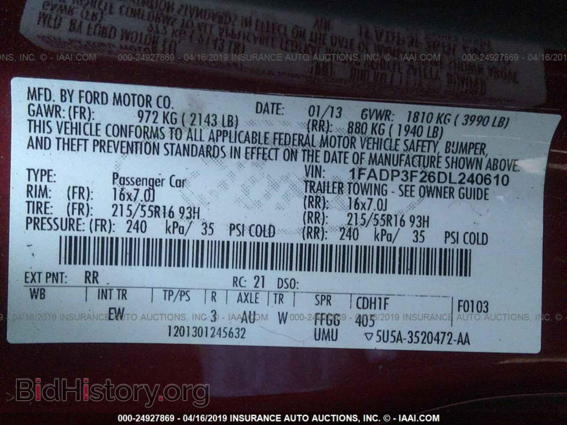 2013 FORD FOCUS - VIN: 1FADP3F26DL240610 - Photo 9
