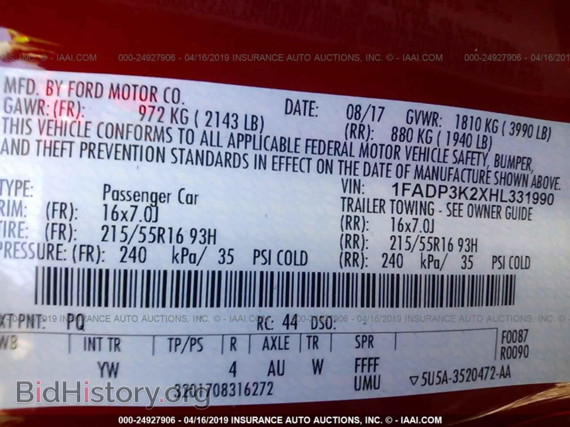 2017 FORD FOCUS - VIN: 1FADP3K2XHL331990 - Photo 9